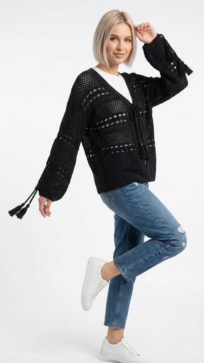 Crochet Knit Cardigan