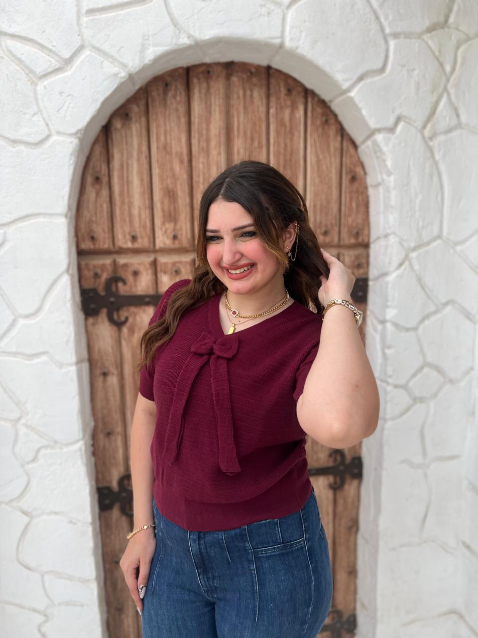 Bow Knit Top