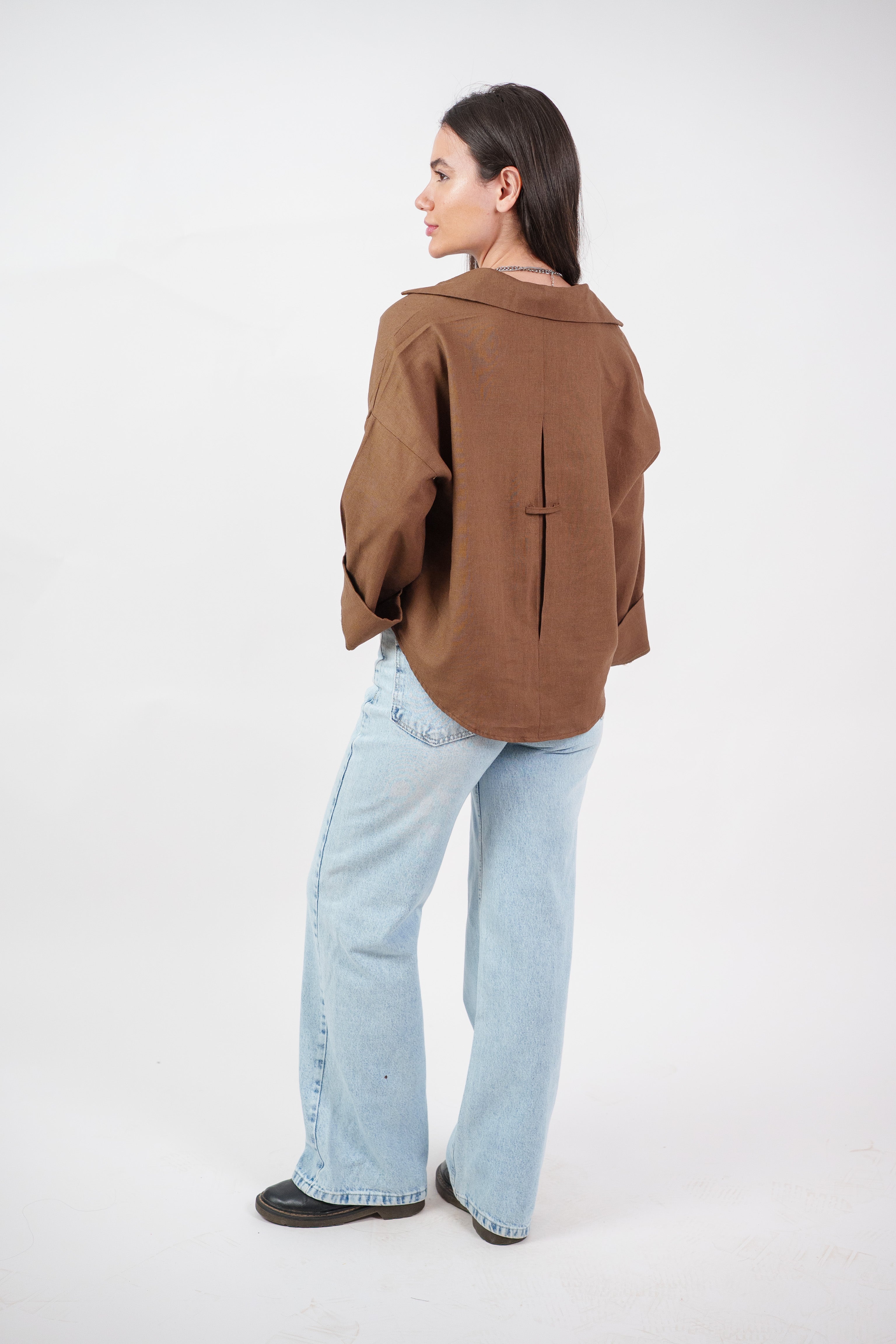 RELAXED BUTTON BLOUSE
