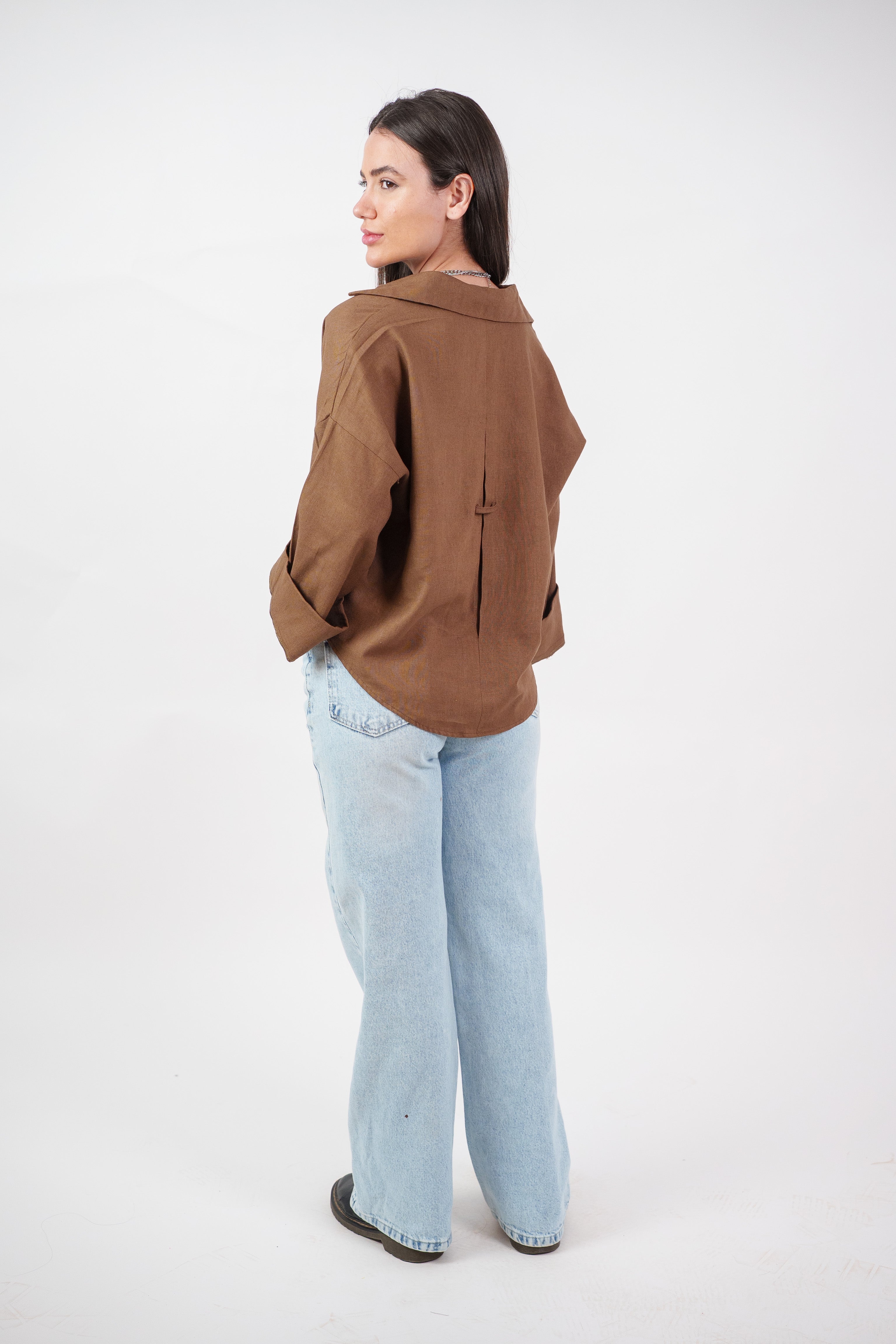 RELAXED BUTTON BLOUSE