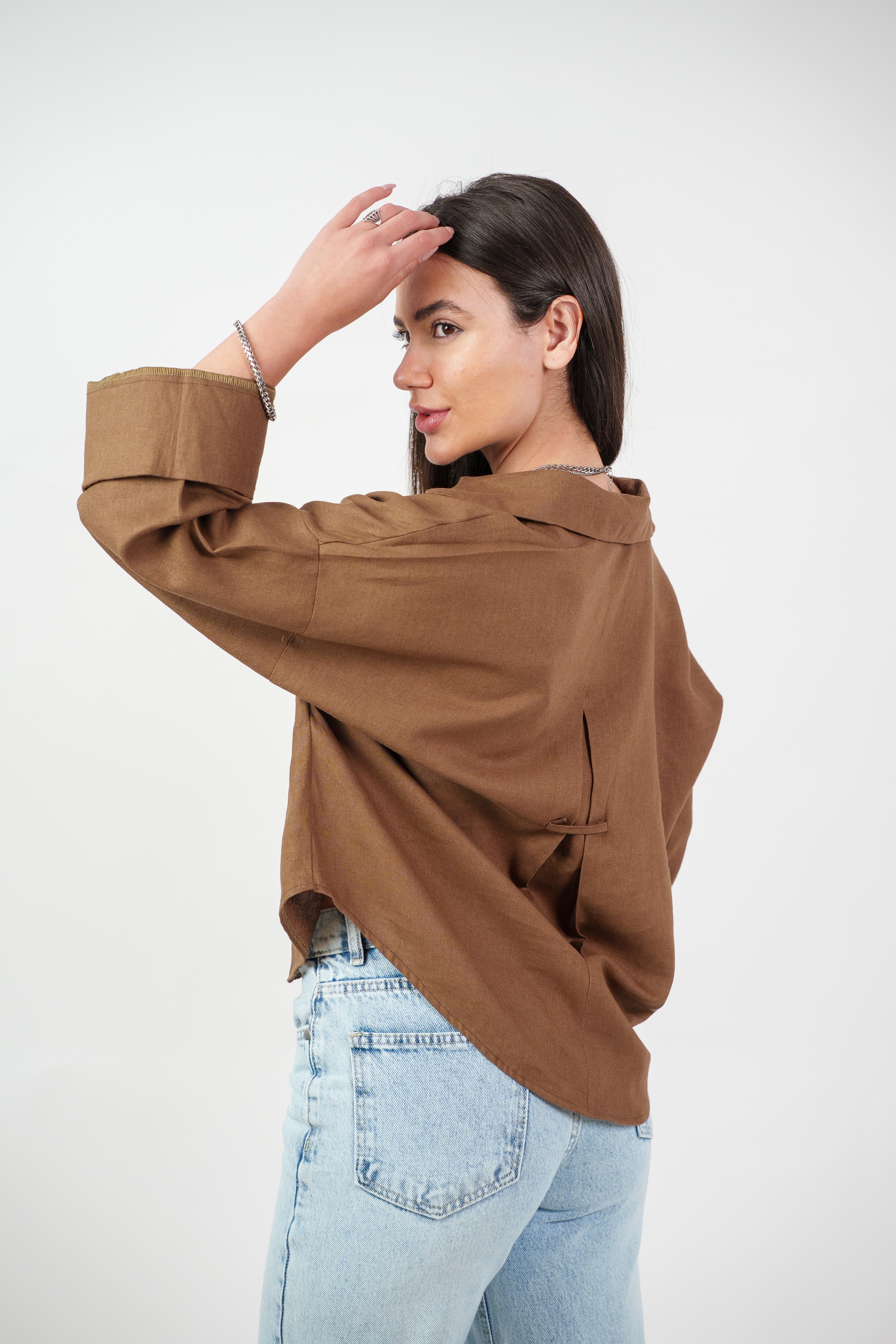 RELAXED BUTTON BLOUSE