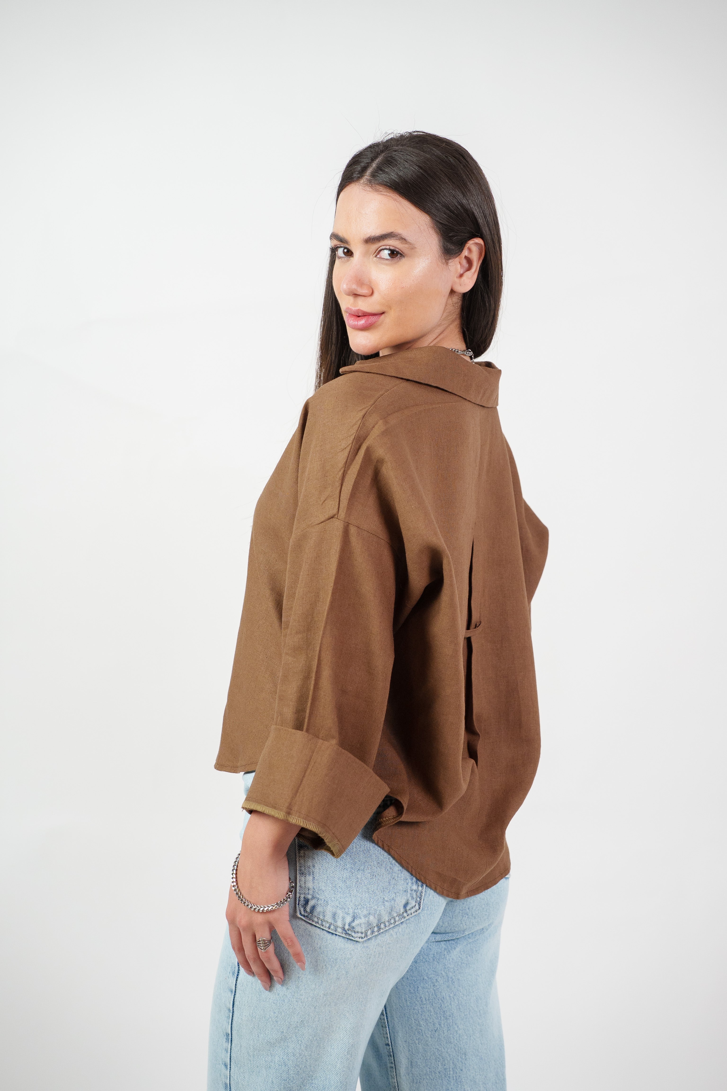 RELAXED BUTTON BLOUSE
