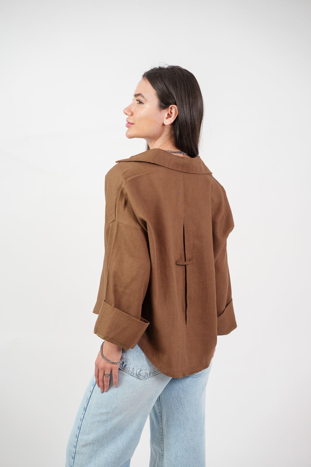 RELAXED BUTTON BLOUSE