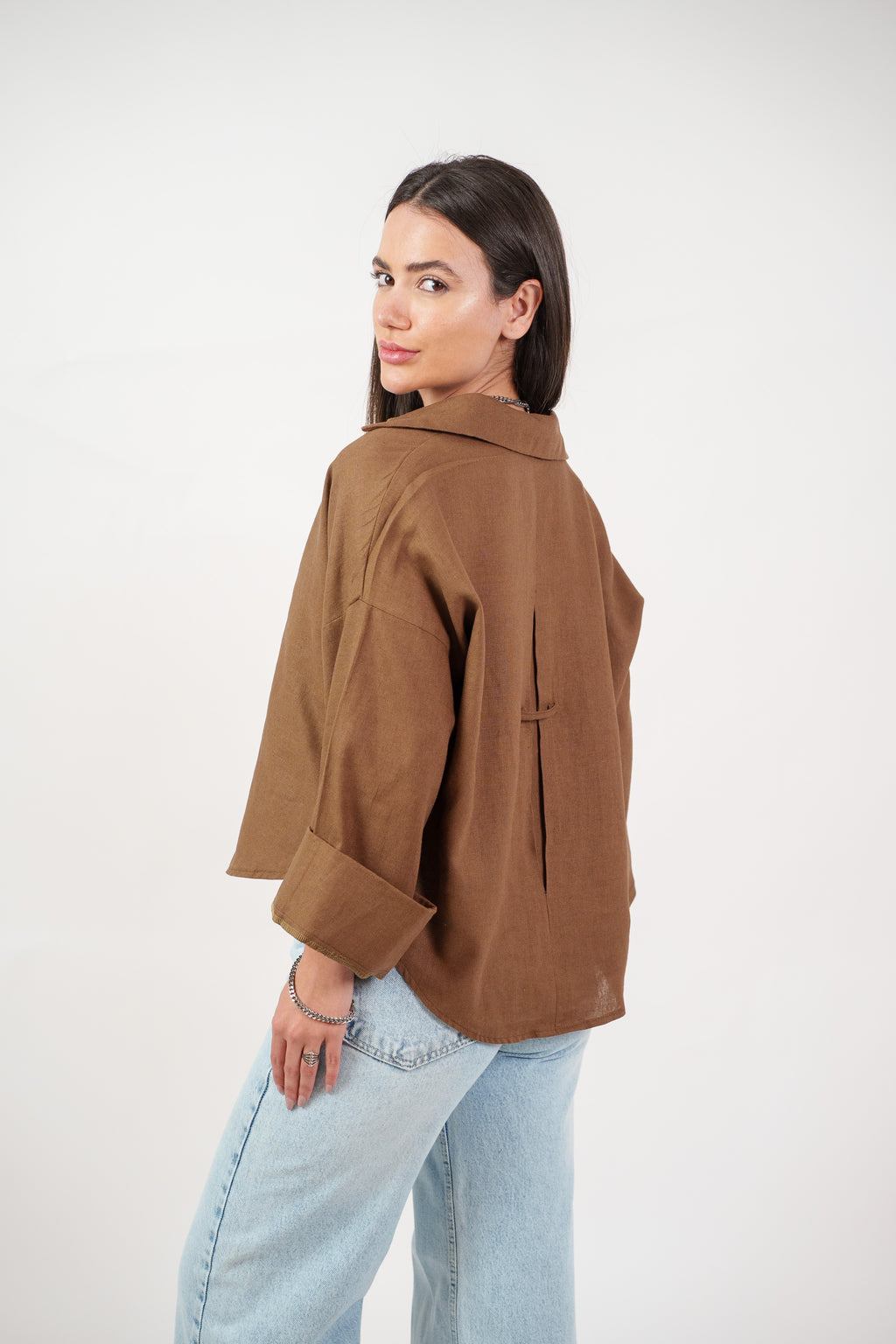 RELAXED BUTTON BLOUSE