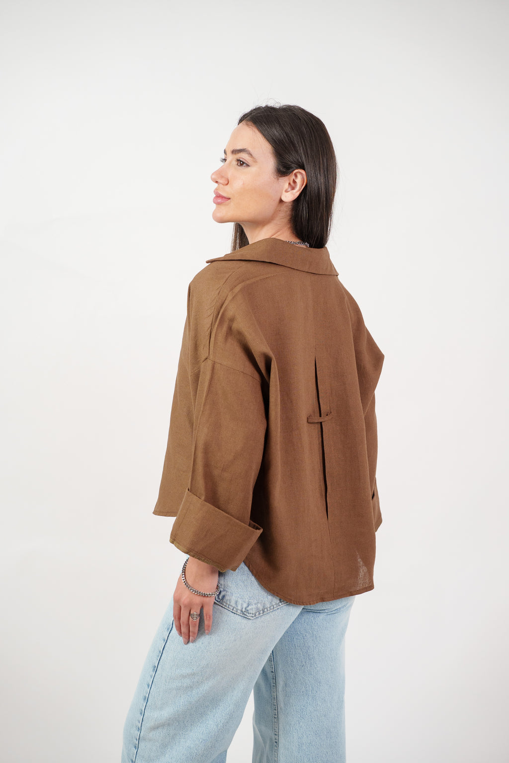 RELAXED BUTTON BLOUSE
