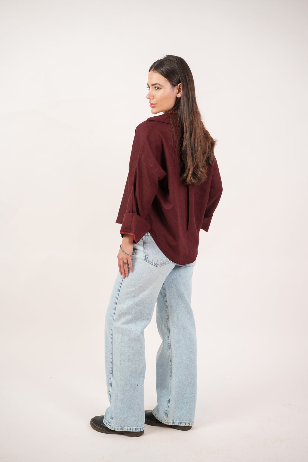 RELAXED BUTTON BLOUSE