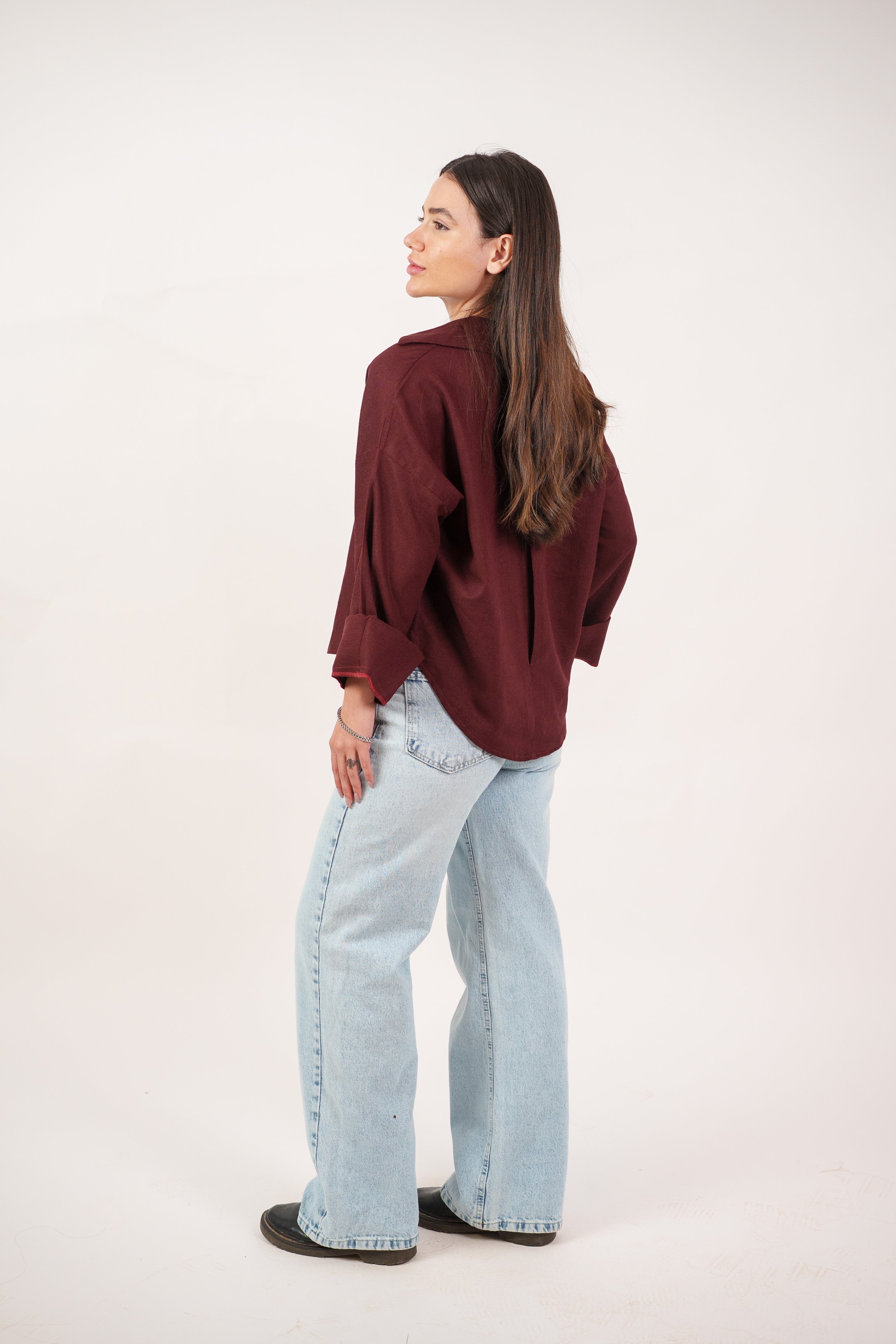 RELAXED BUTTON BLOUSE