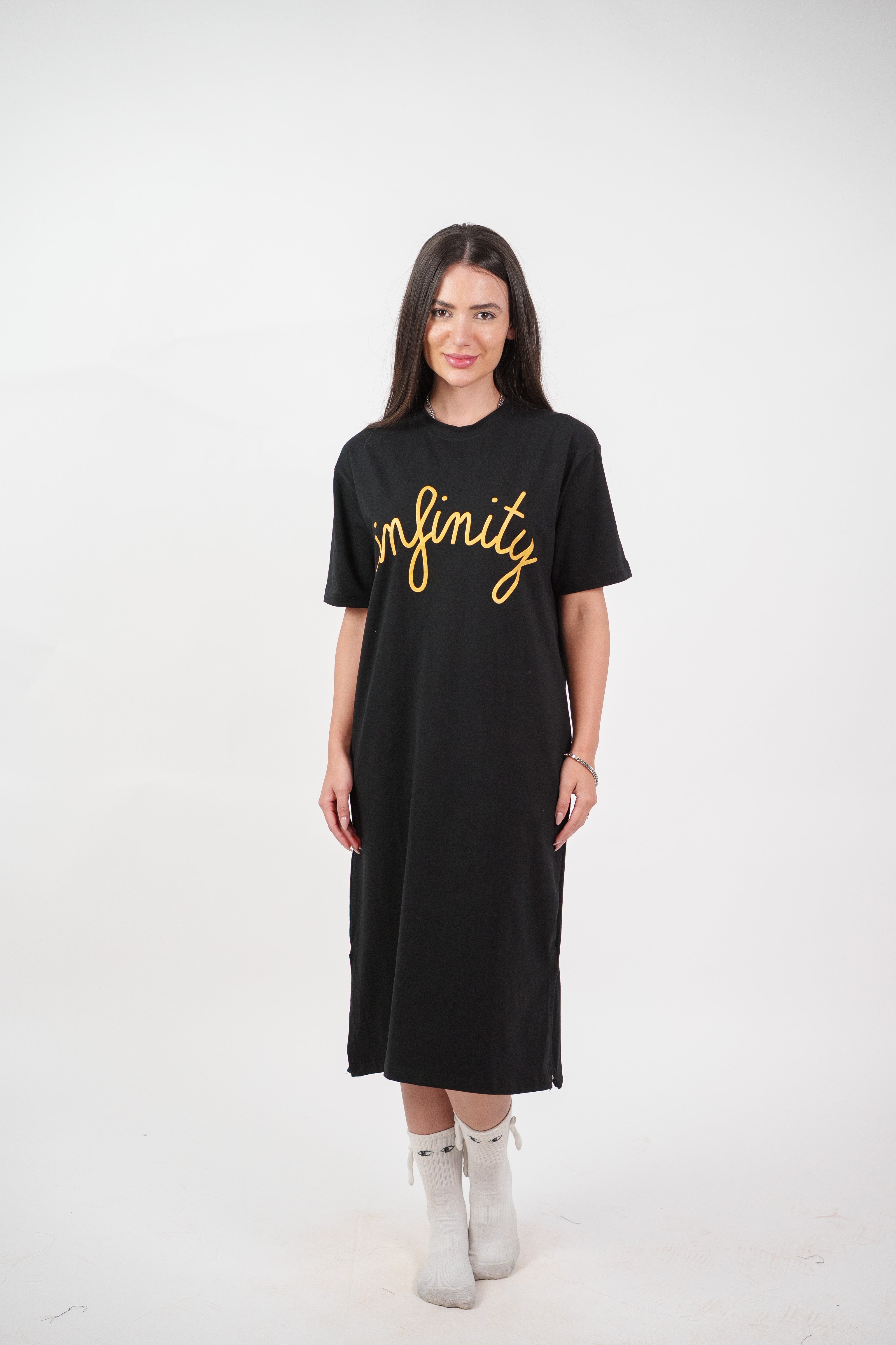 INFINITY GRAPHIC T-SHIRT DRESS