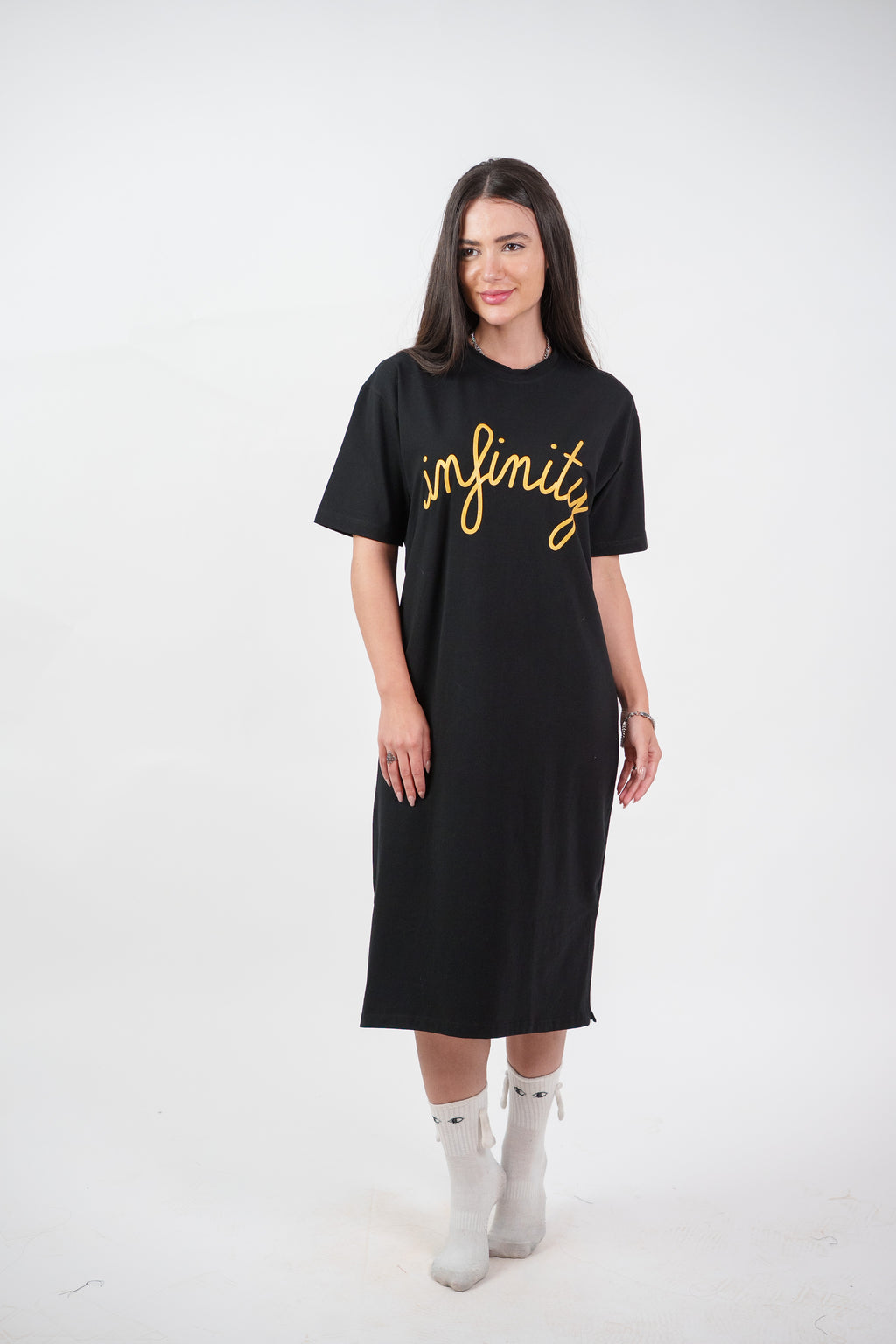 INFINITY GRAPHIC T-SHIRT DRESS