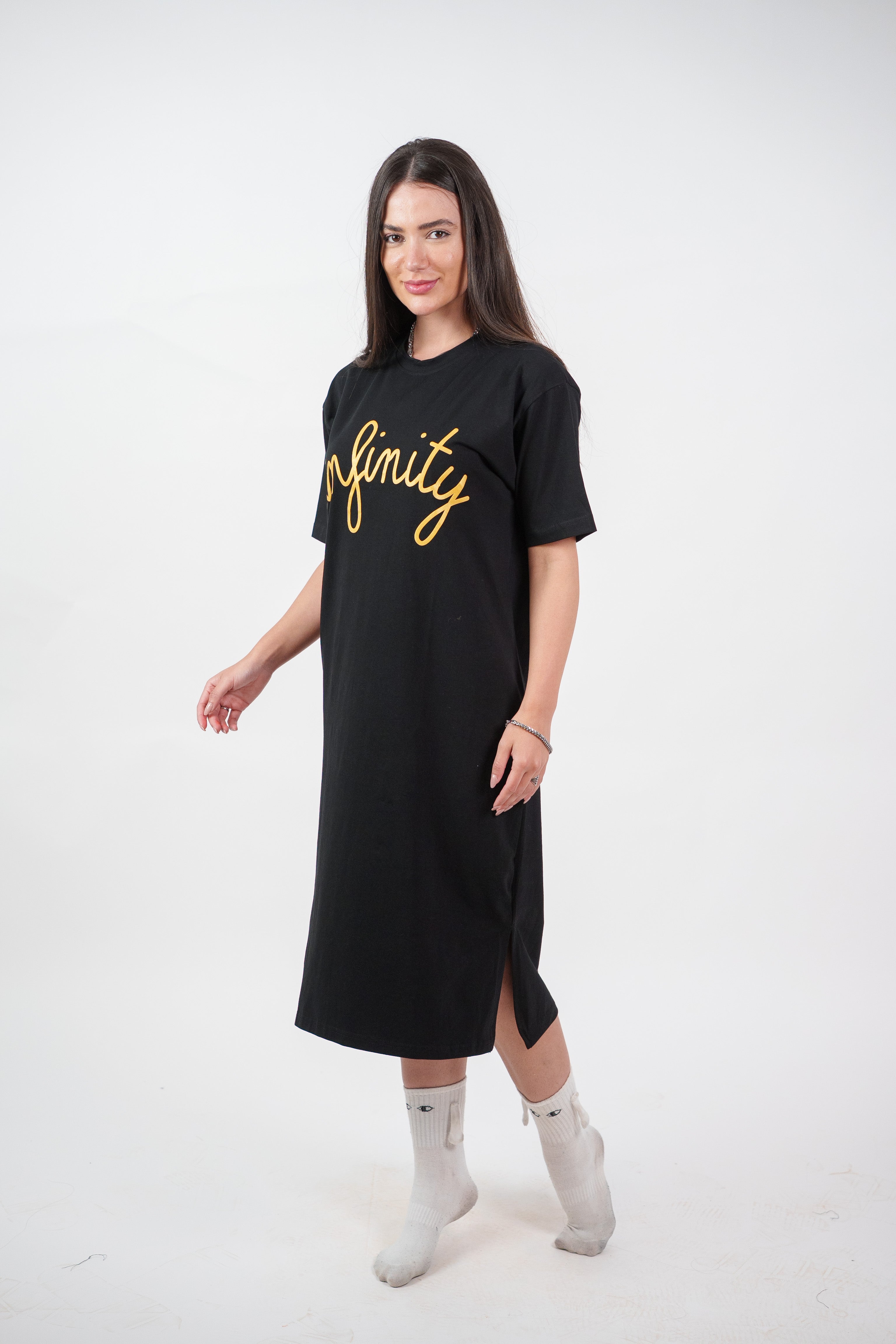 INFINITY GRAPHIC T-SHIRT DRESS