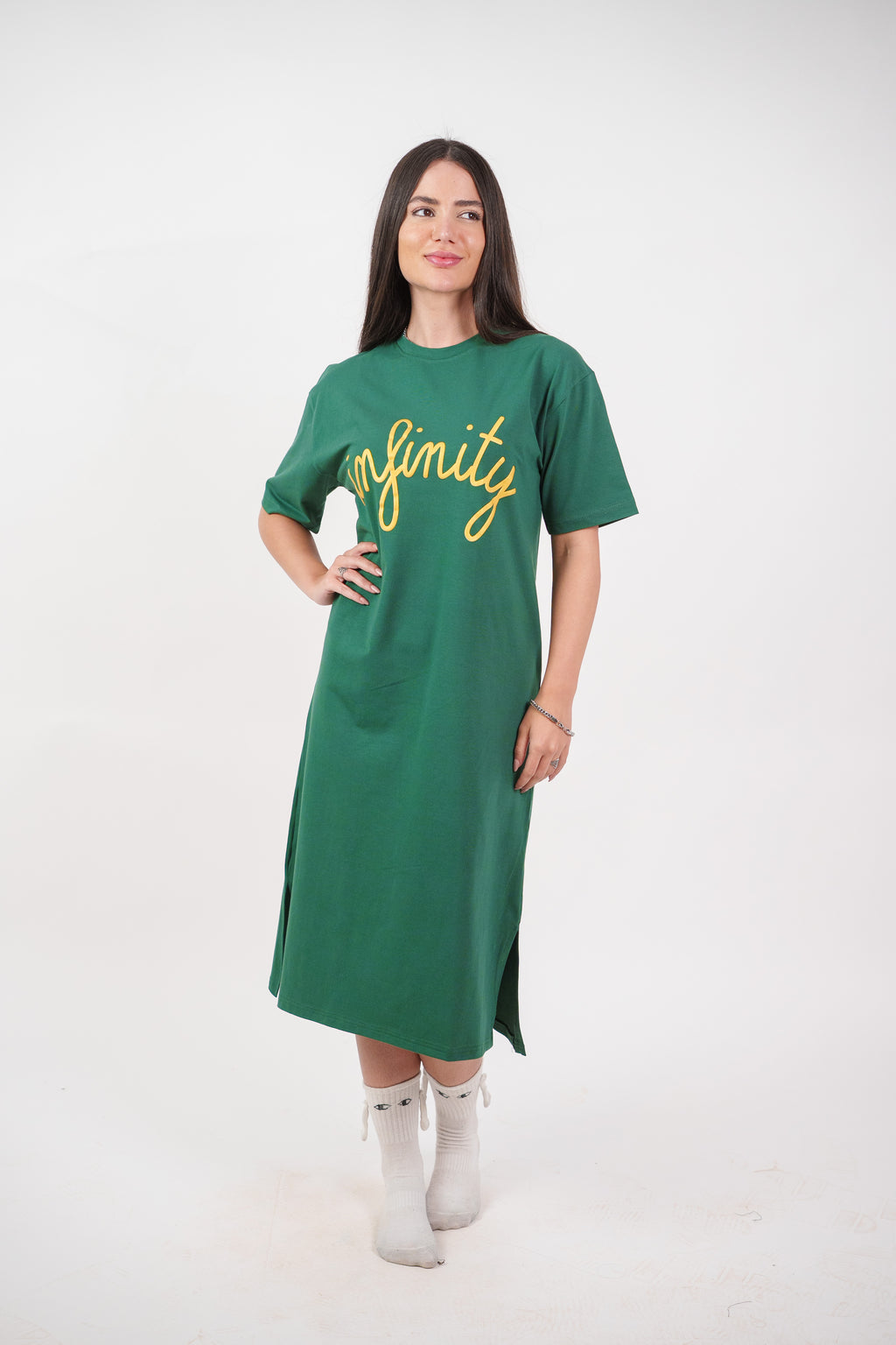 INFINITY GRAPHIC T-SHIRT DRESS