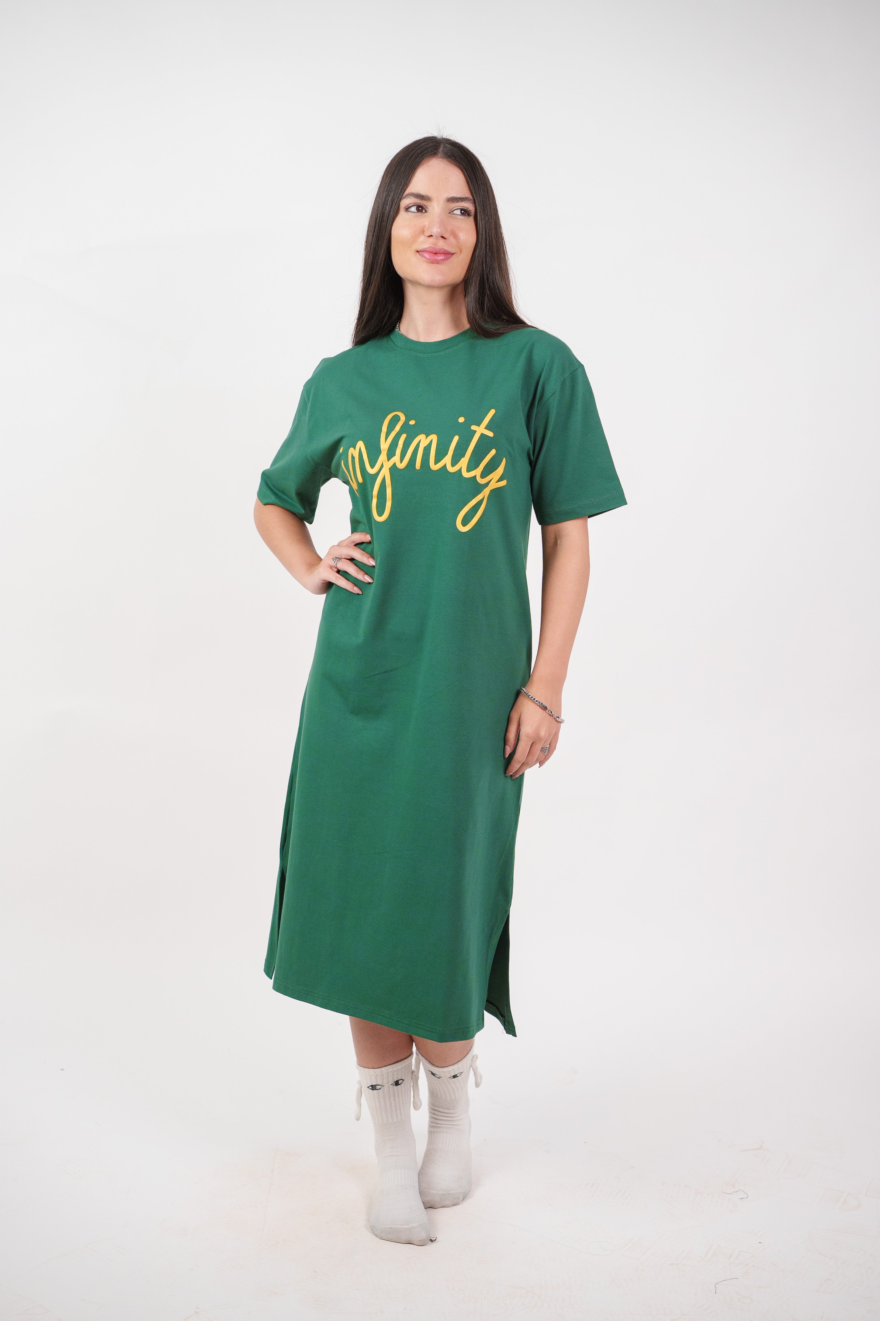 INFINITY GRAPHIC T-SHIRT DRESS