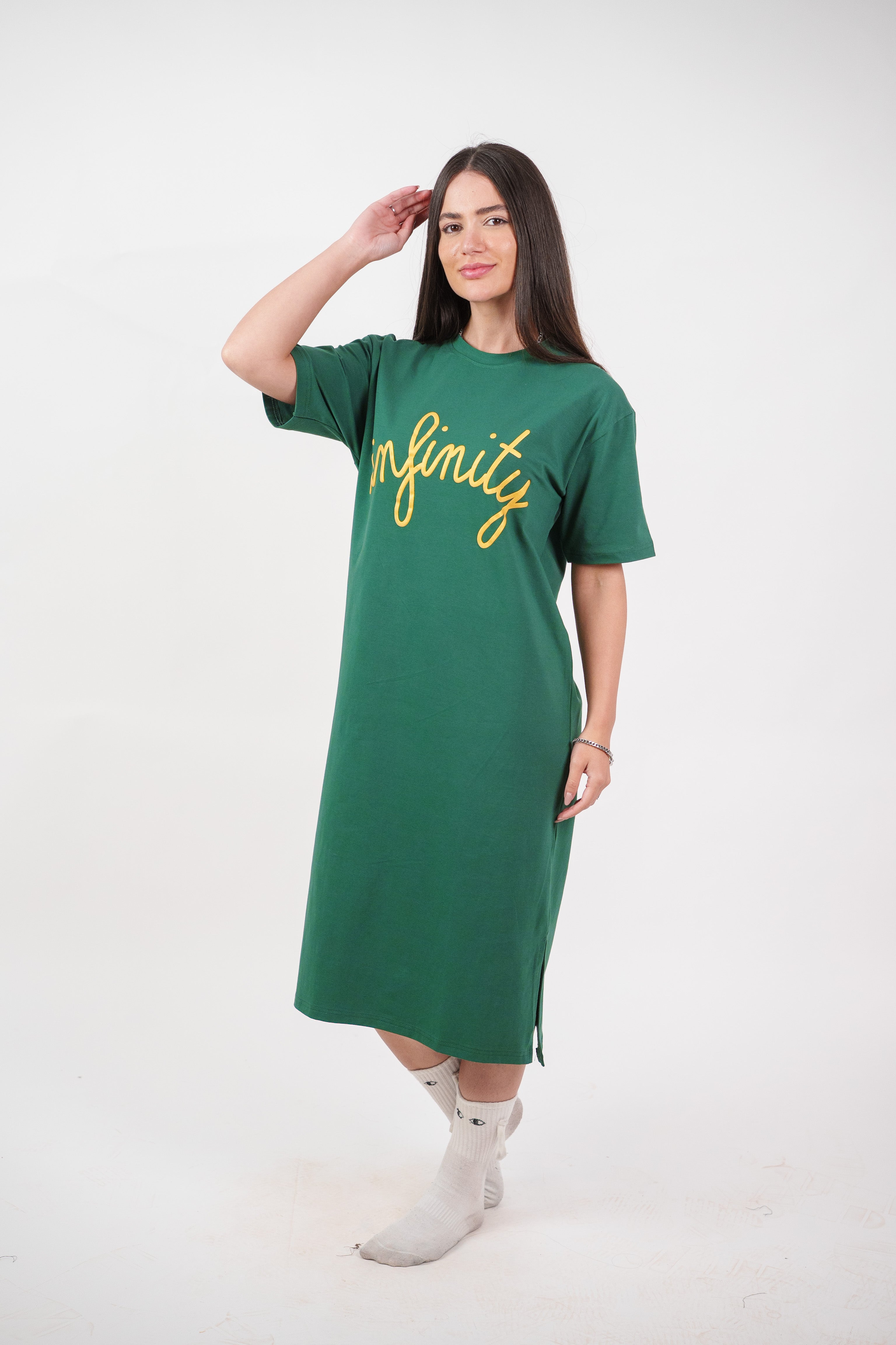 INFINITY GRAPHIC T-SHIRT DRESS
