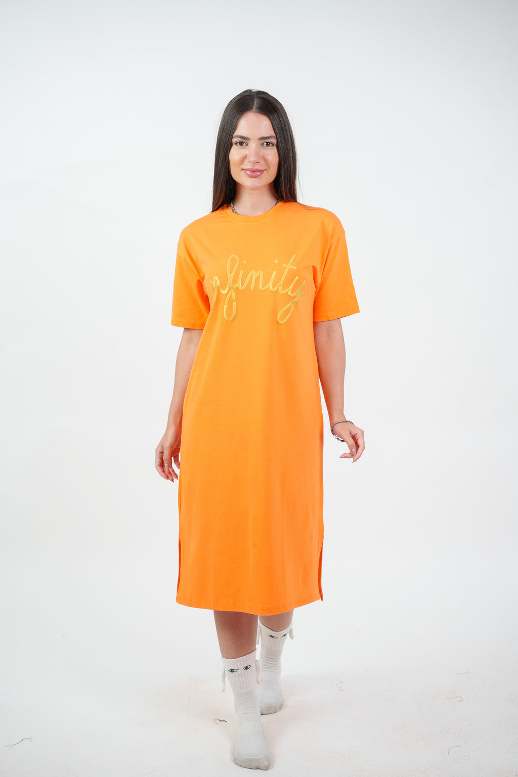 INFINITY GRAPHIC T-SHIRT DRESS