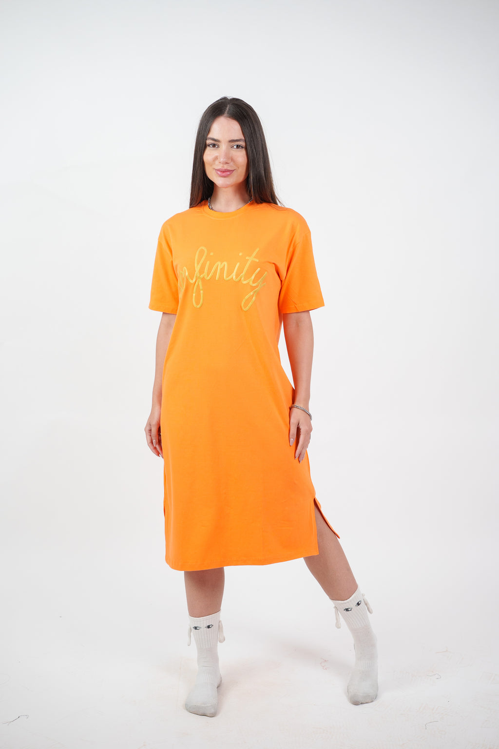 INFINITY GRAPHIC T-SHIRT DRESS