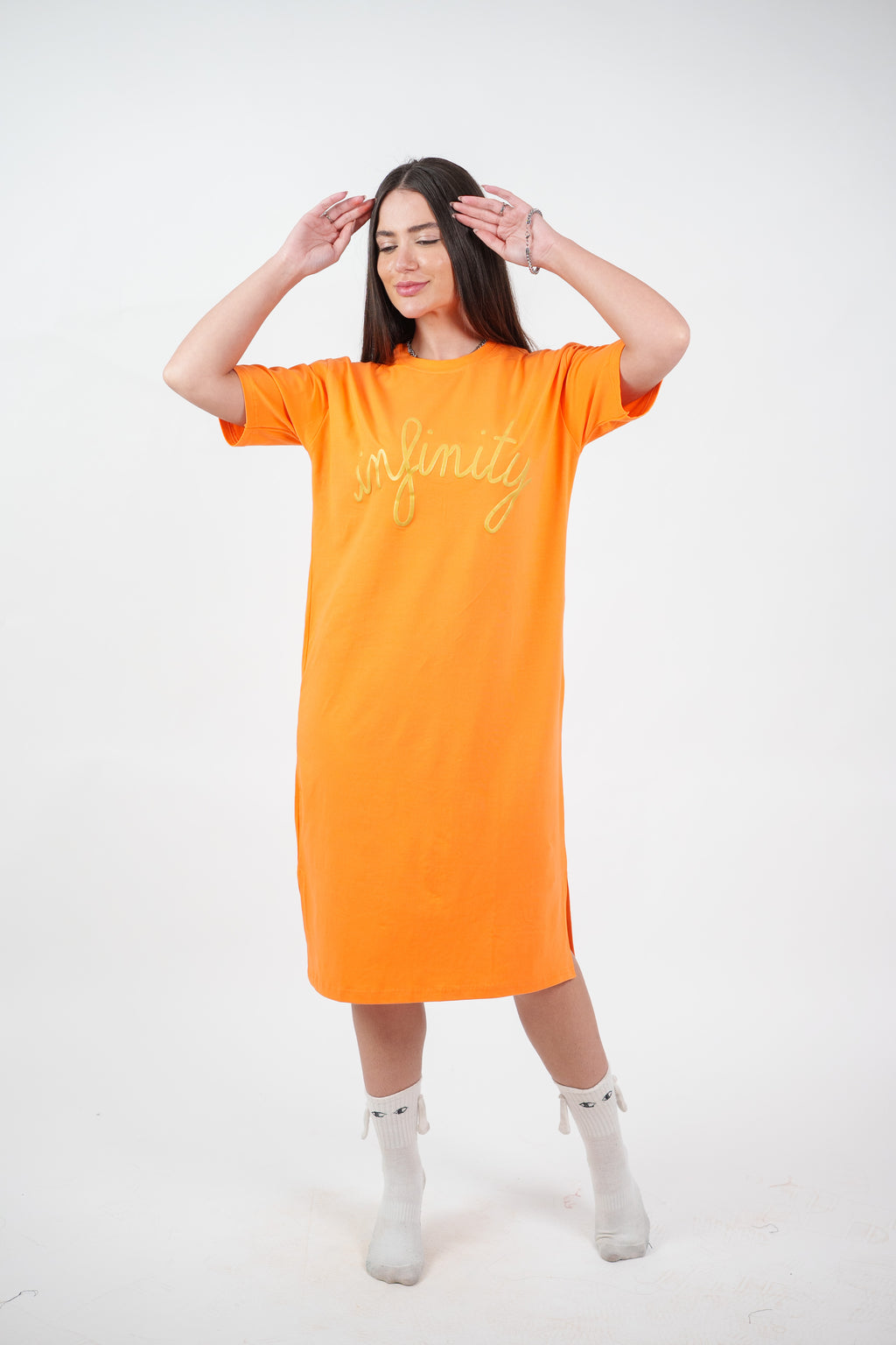 INFINITY GRAPHIC T-SHIRT DRESS