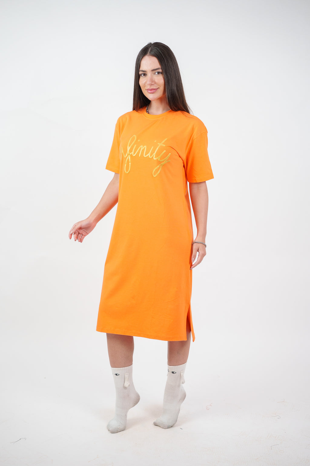 INFINITY GRAPHIC T-SHIRT DRESS