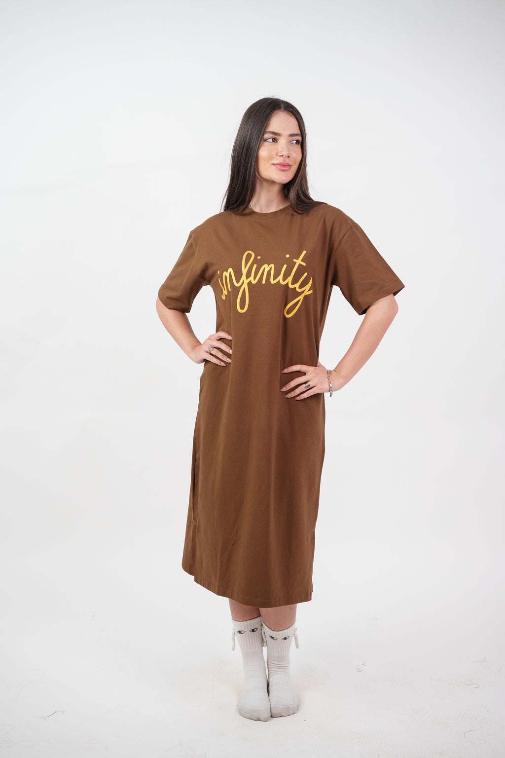 INFINITY GRAPHIC T-SHIRT DRESS