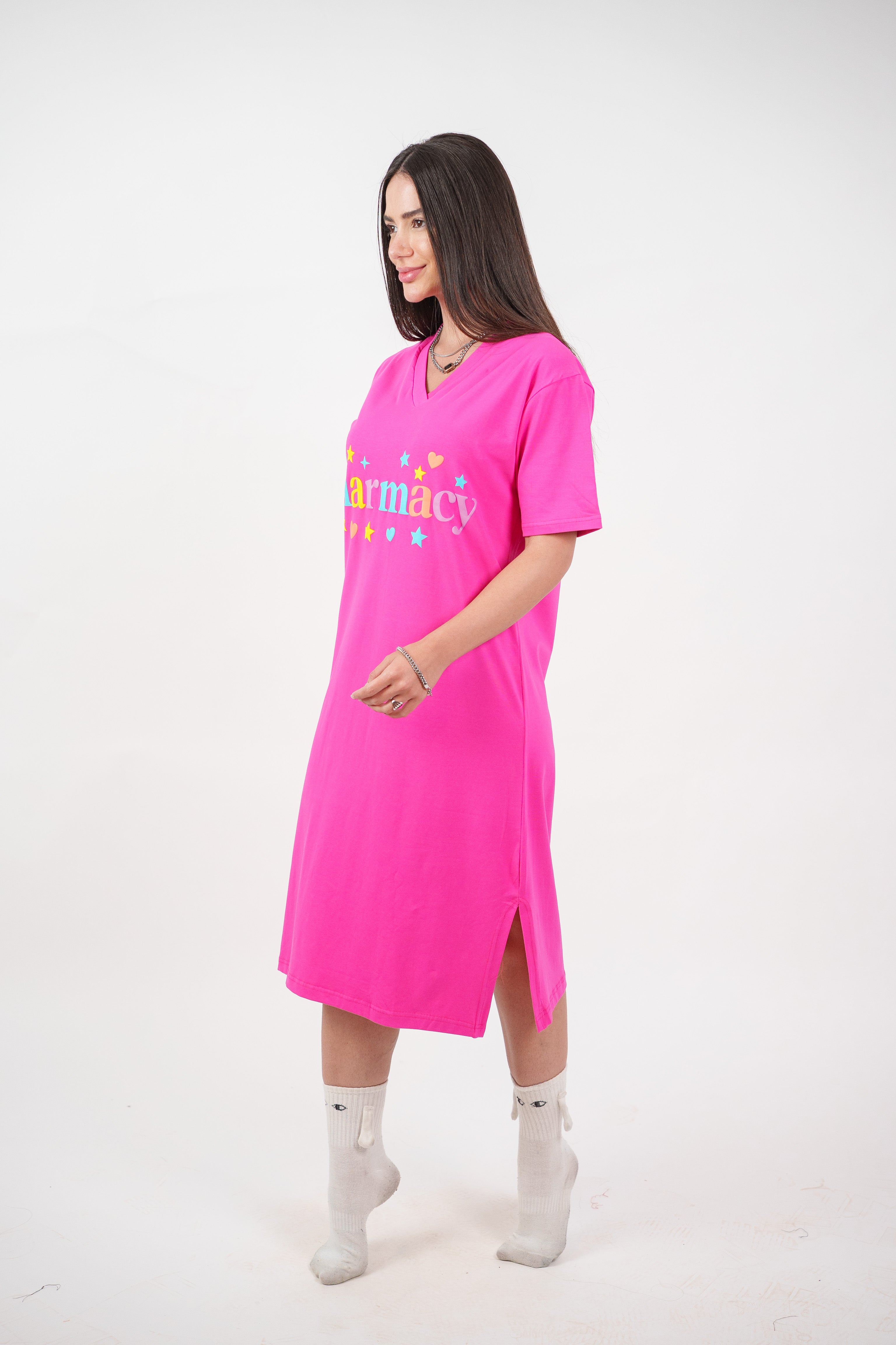COLORFUL GRAPHIC T-SHIRT DRESS