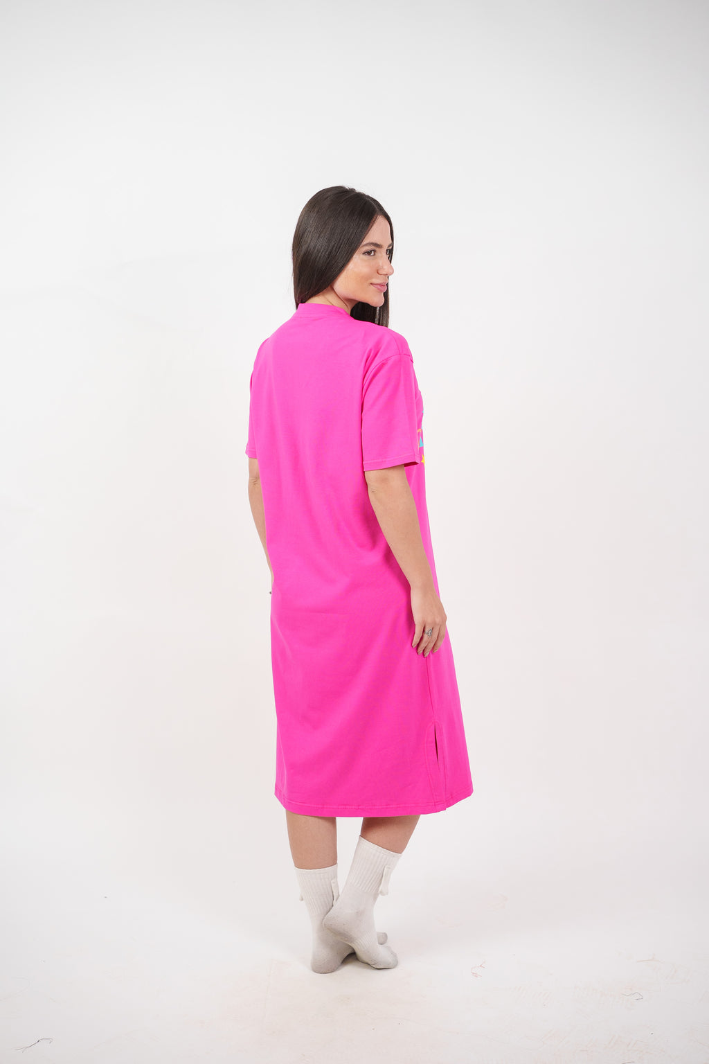 COLORFUL GRAPHIC T-SHIRT DRESS