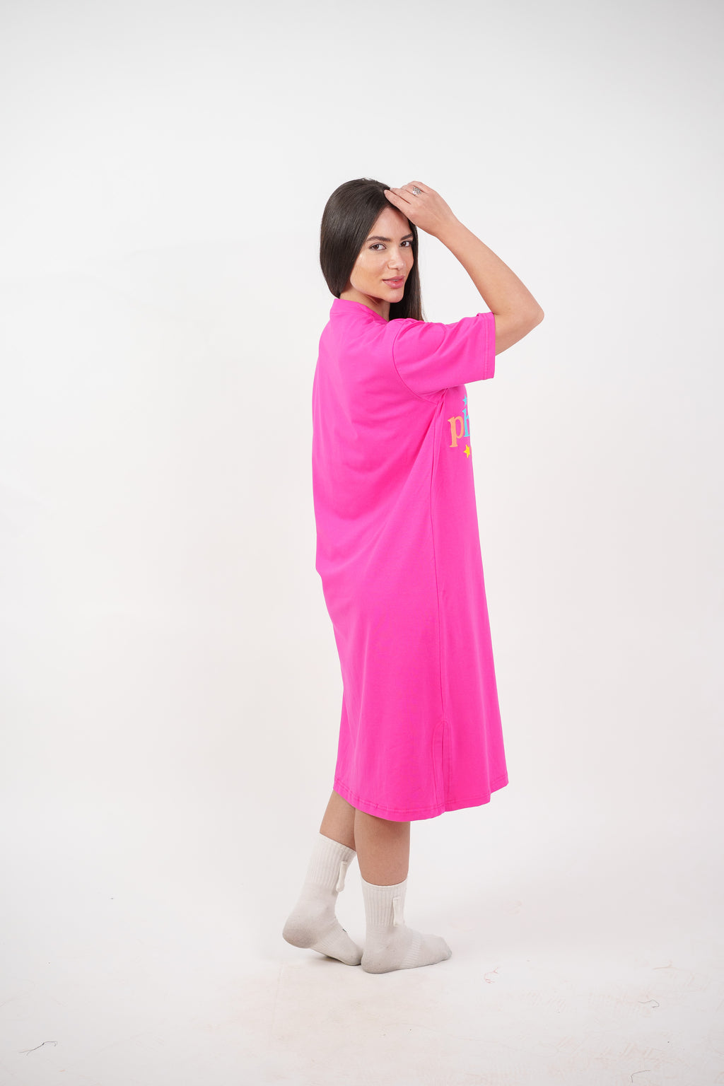 COLORFUL GRAPHIC T-SHIRT DRESS