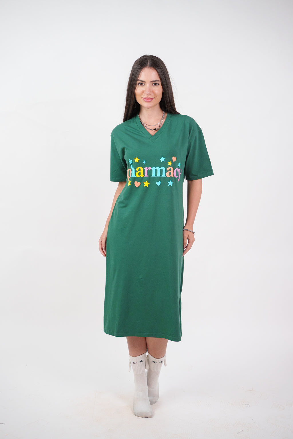 COLORFUL GRAPHIC T-SHIRT DRESS