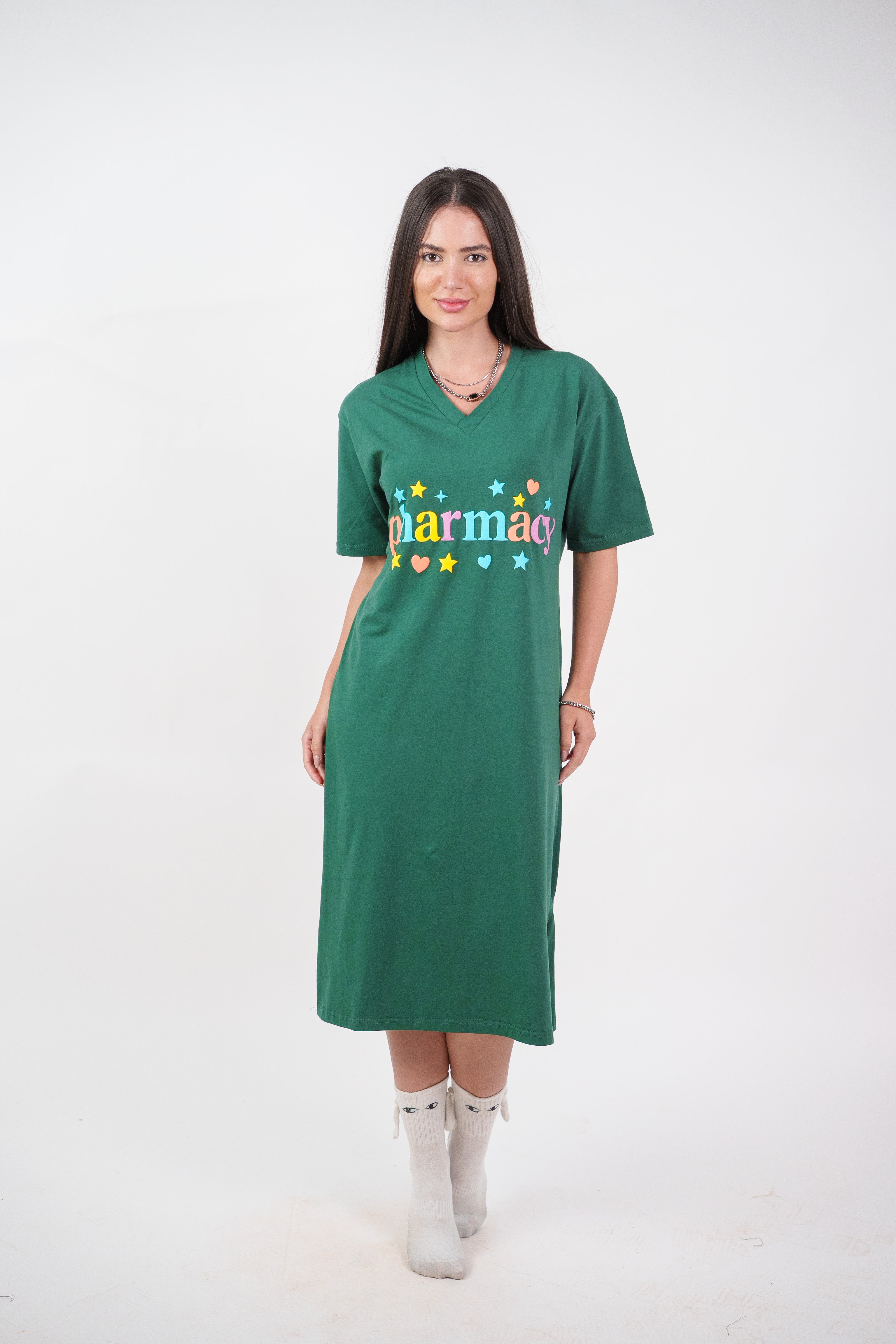 COLORFUL GRAPHIC T-SHIRT DRESS
