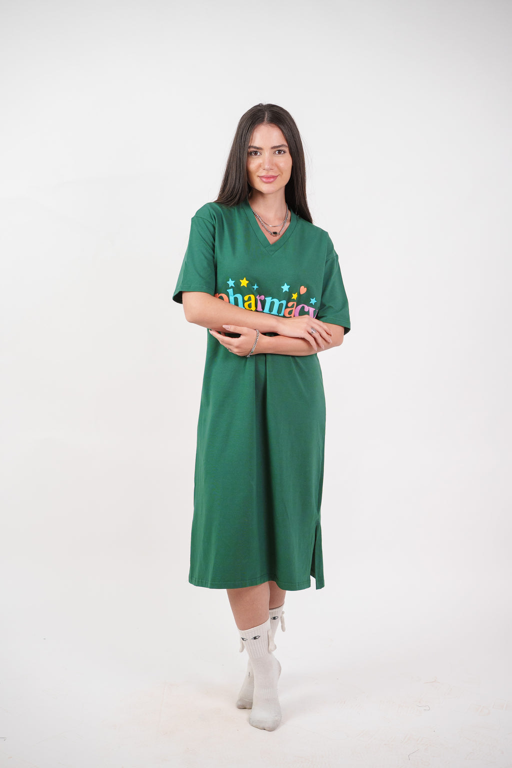 COLORFUL GRAPHIC T-SHIRT DRESS