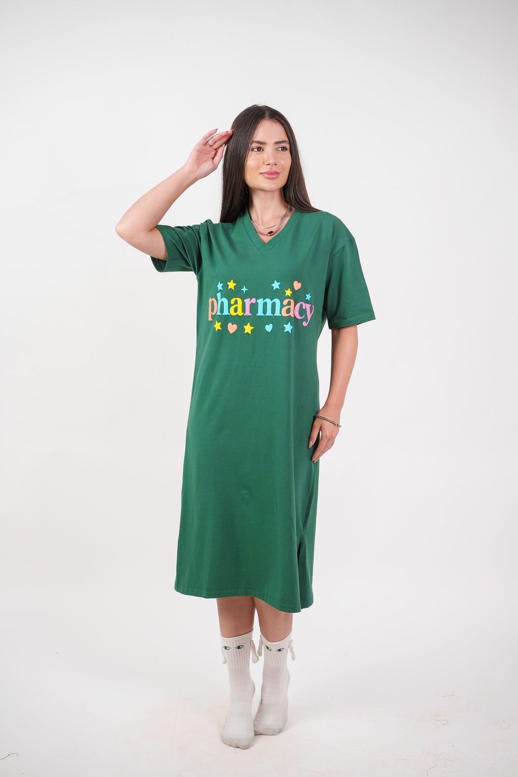 COLORFUL GRAPHIC T-SHIRT DRESS