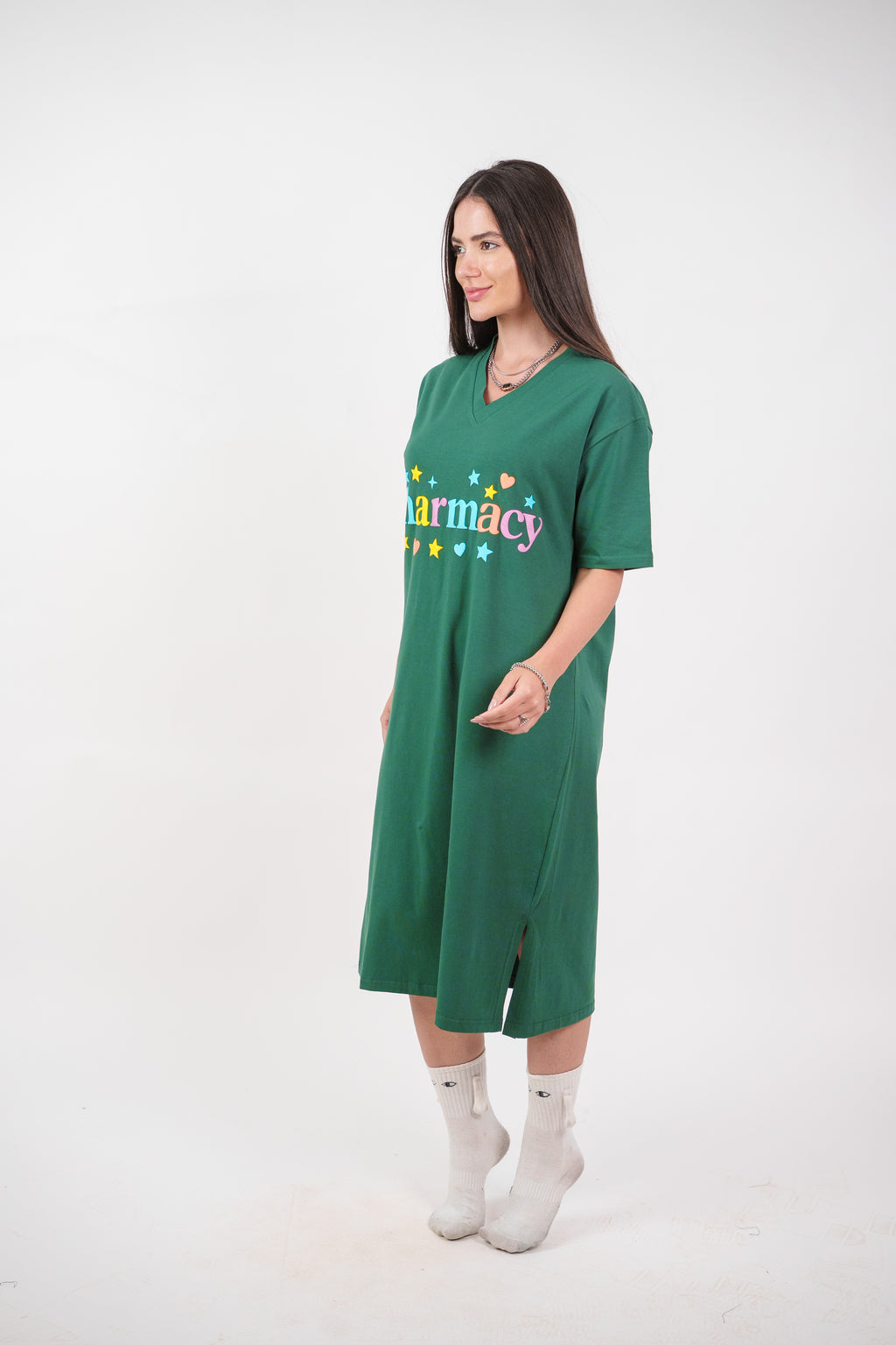 COLORFUL GRAPHIC T-SHIRT DRESS