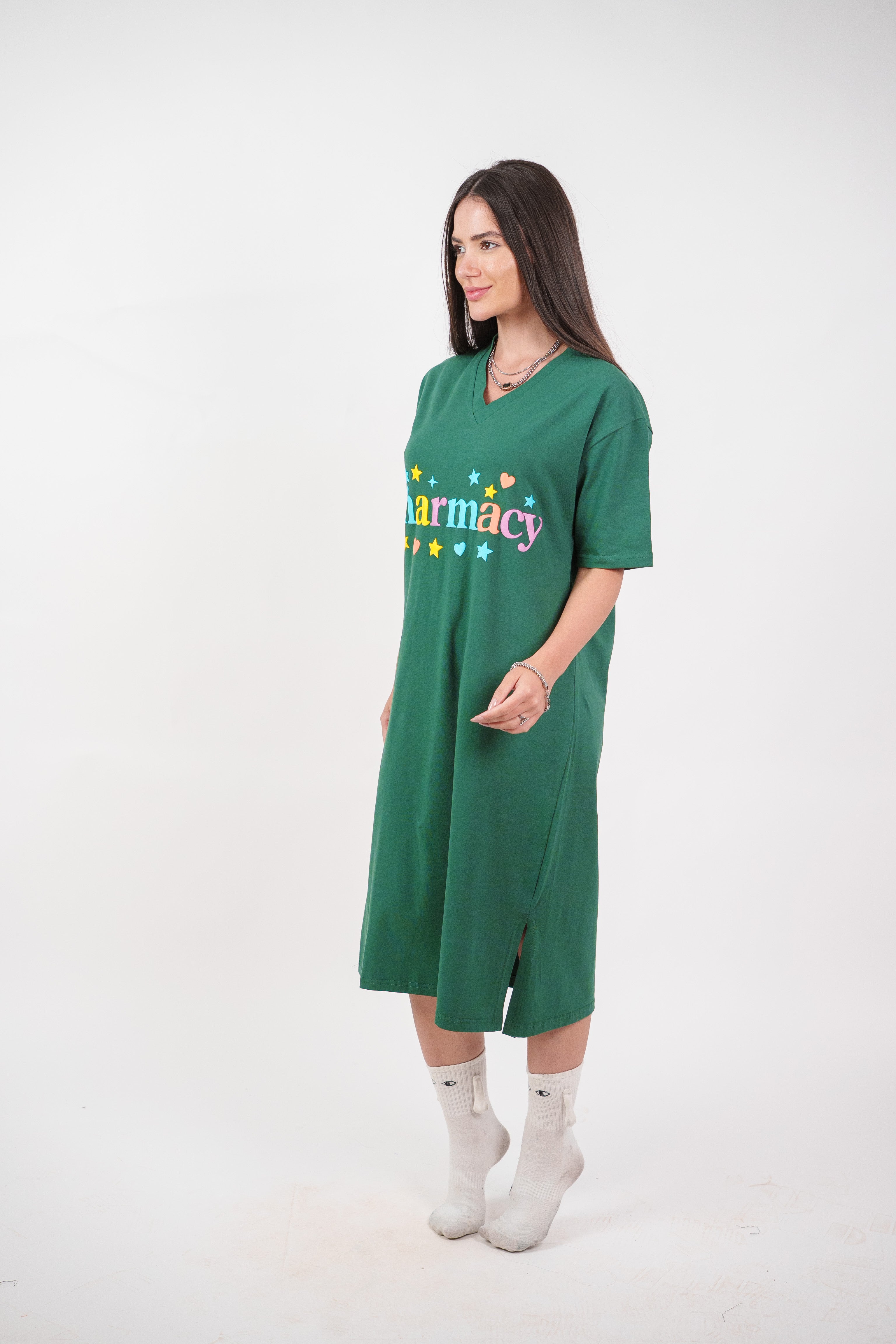 COLORFUL GRAPHIC T-SHIRT DRESS