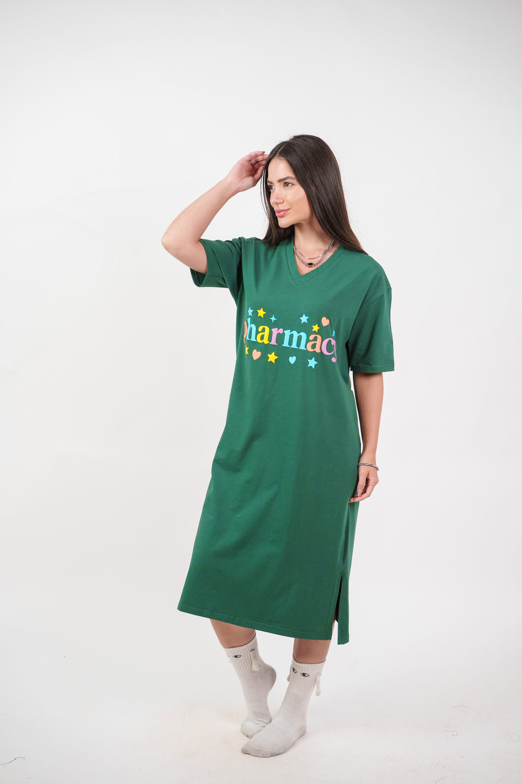 COLORFUL GRAPHIC T-SHIRT DRESS