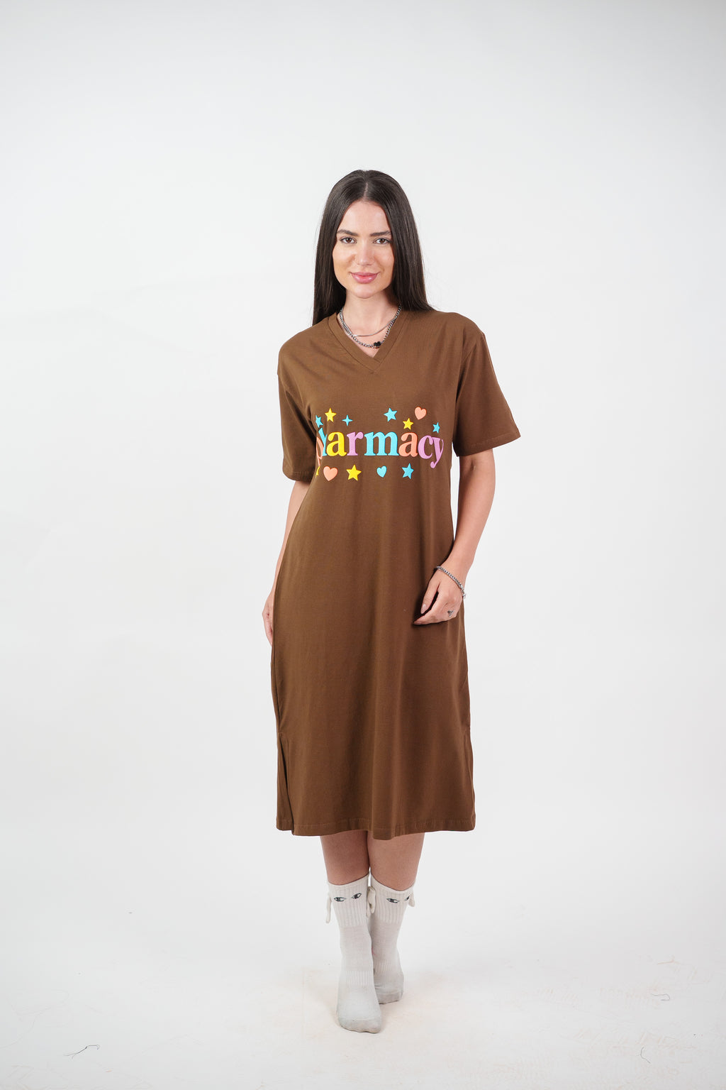 COLORFUL GRAPHIC T-SHIRT DRESS