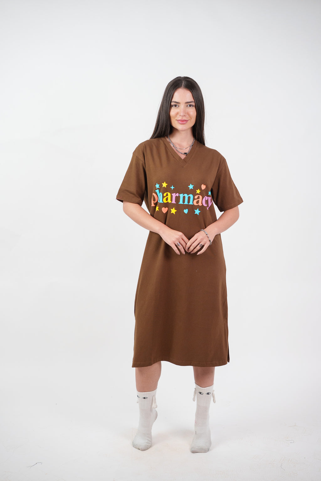 COLORFUL GRAPHIC T-SHIRT DRESS