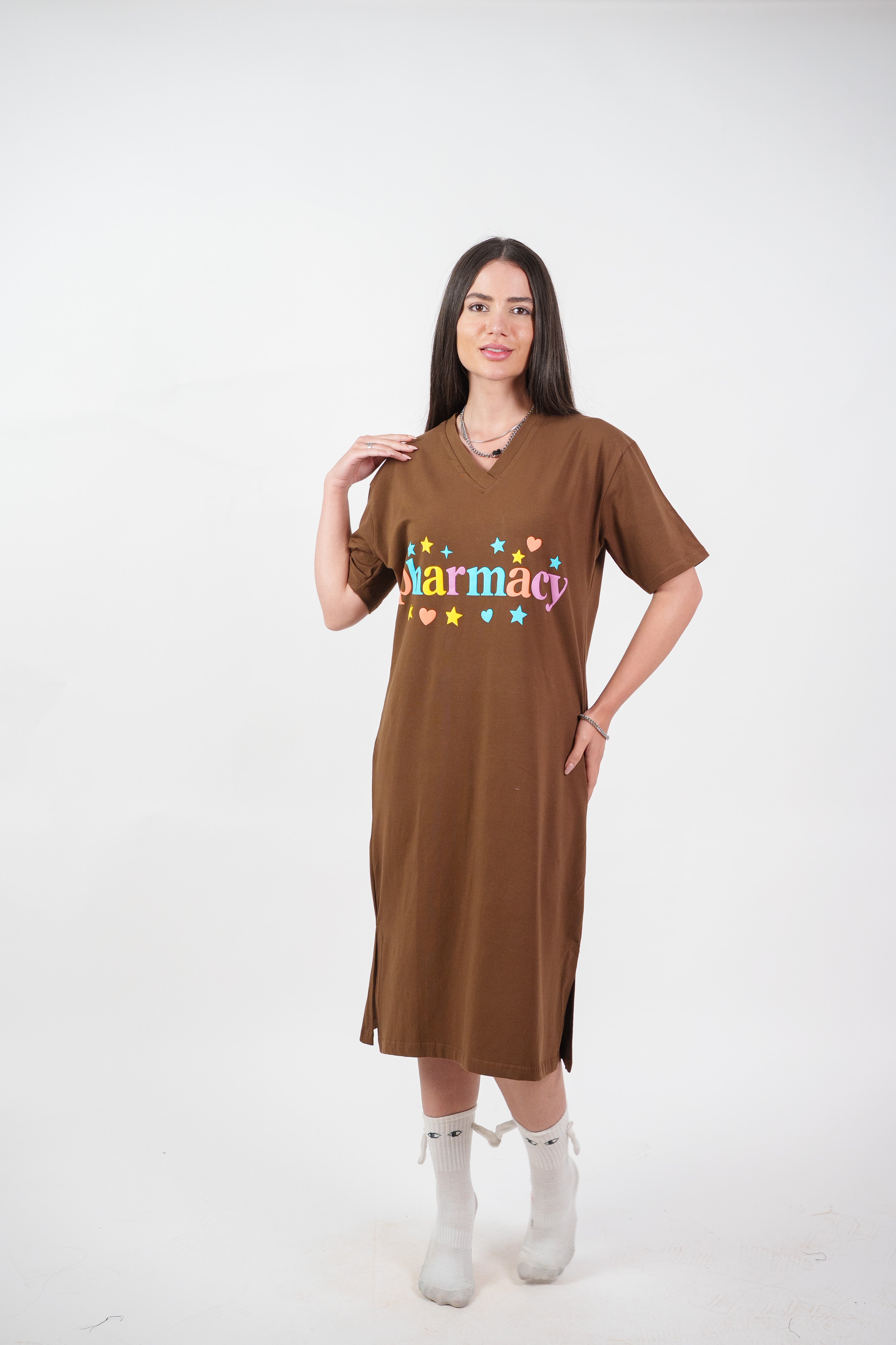 COLORFUL GRAPHIC T-SHIRT DRESS
