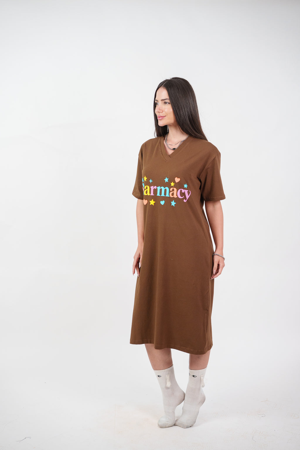 COLORFUL GRAPHIC T-SHIRT DRESS