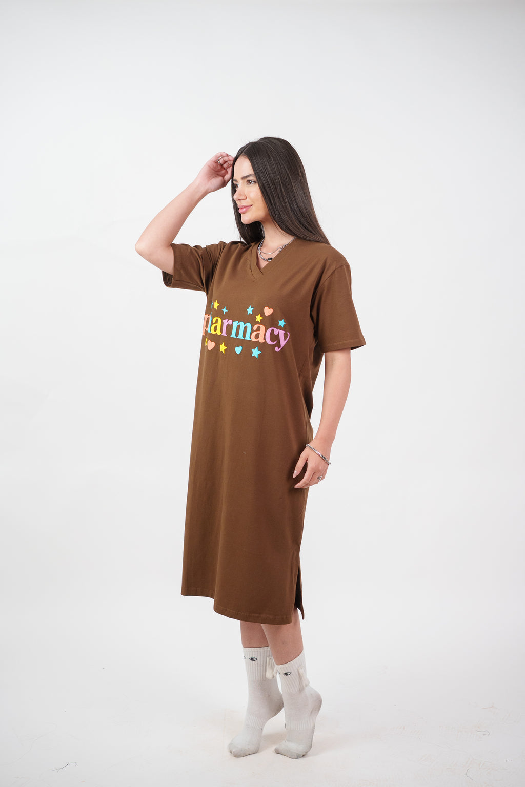 COLORFUL GRAPHIC T-SHIRT DRESS