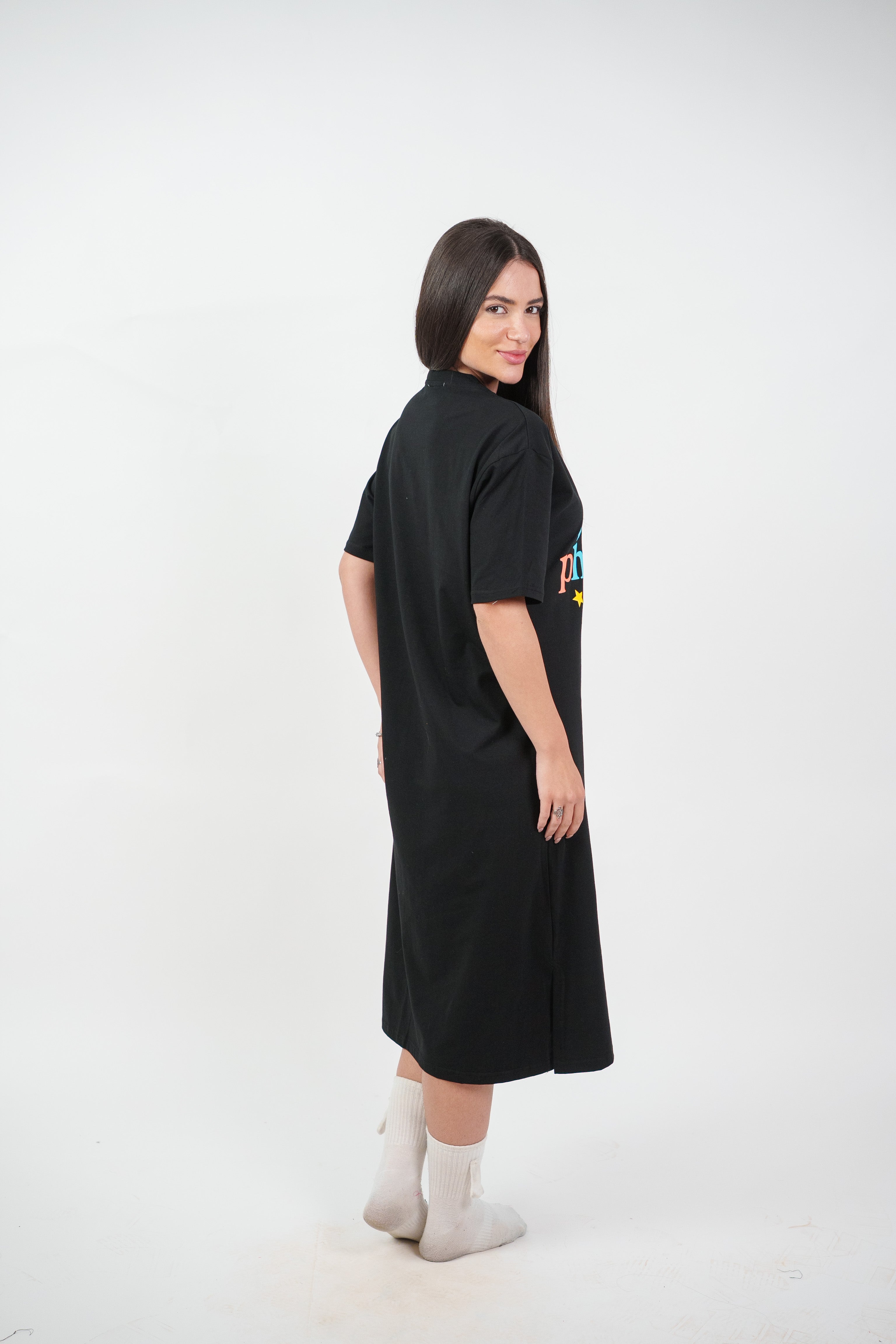 COLORFUL GRAPHIC T-SHIRT DRESS