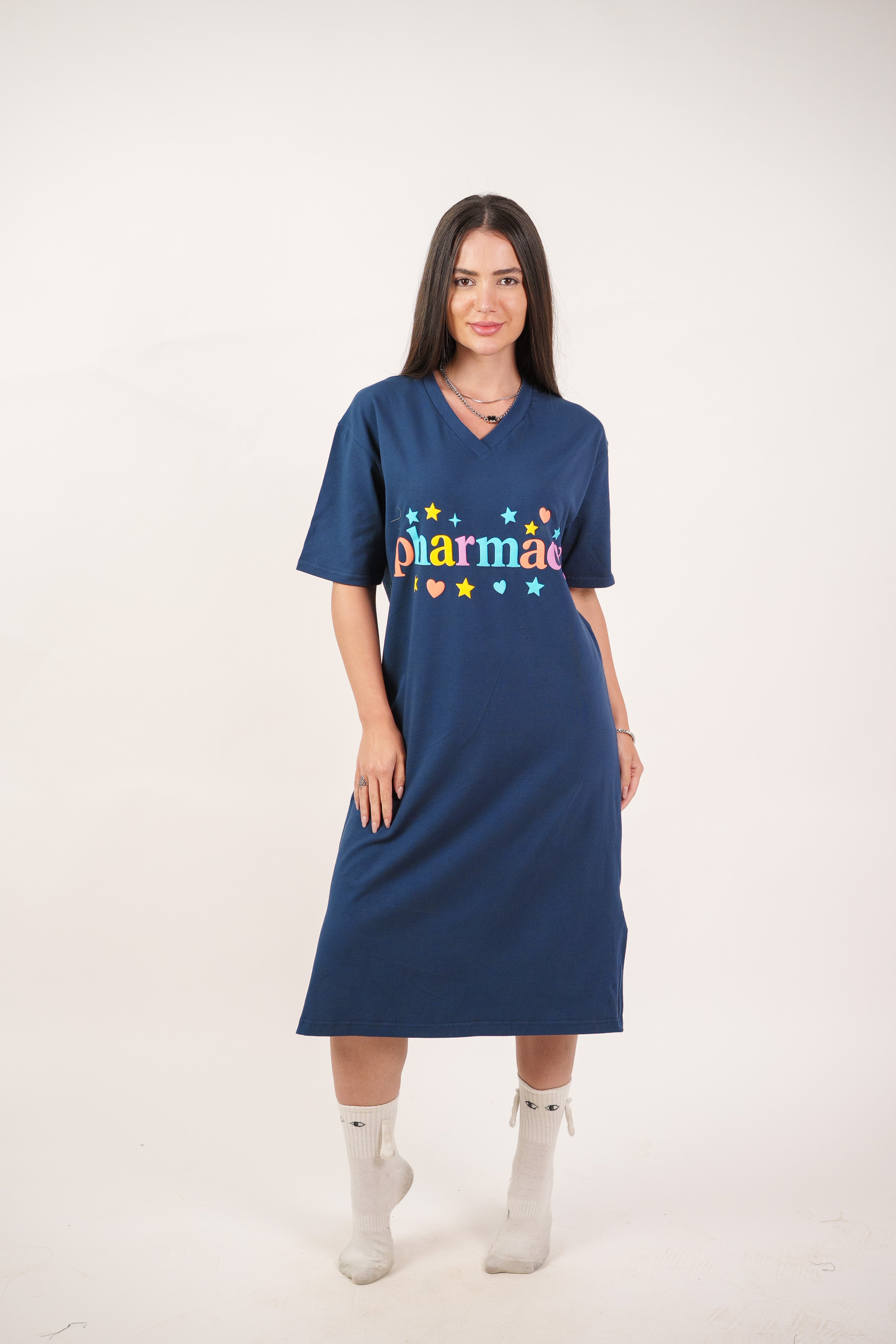 COLORFUL GRAPHIC T-SHIRT DRESS