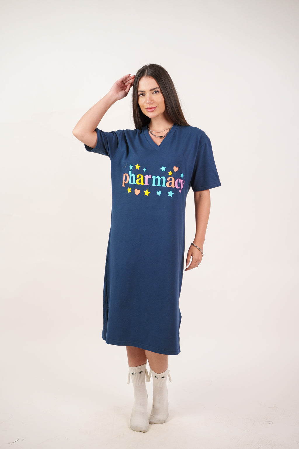 COLORFUL GRAPHIC T-SHIRT DRESS