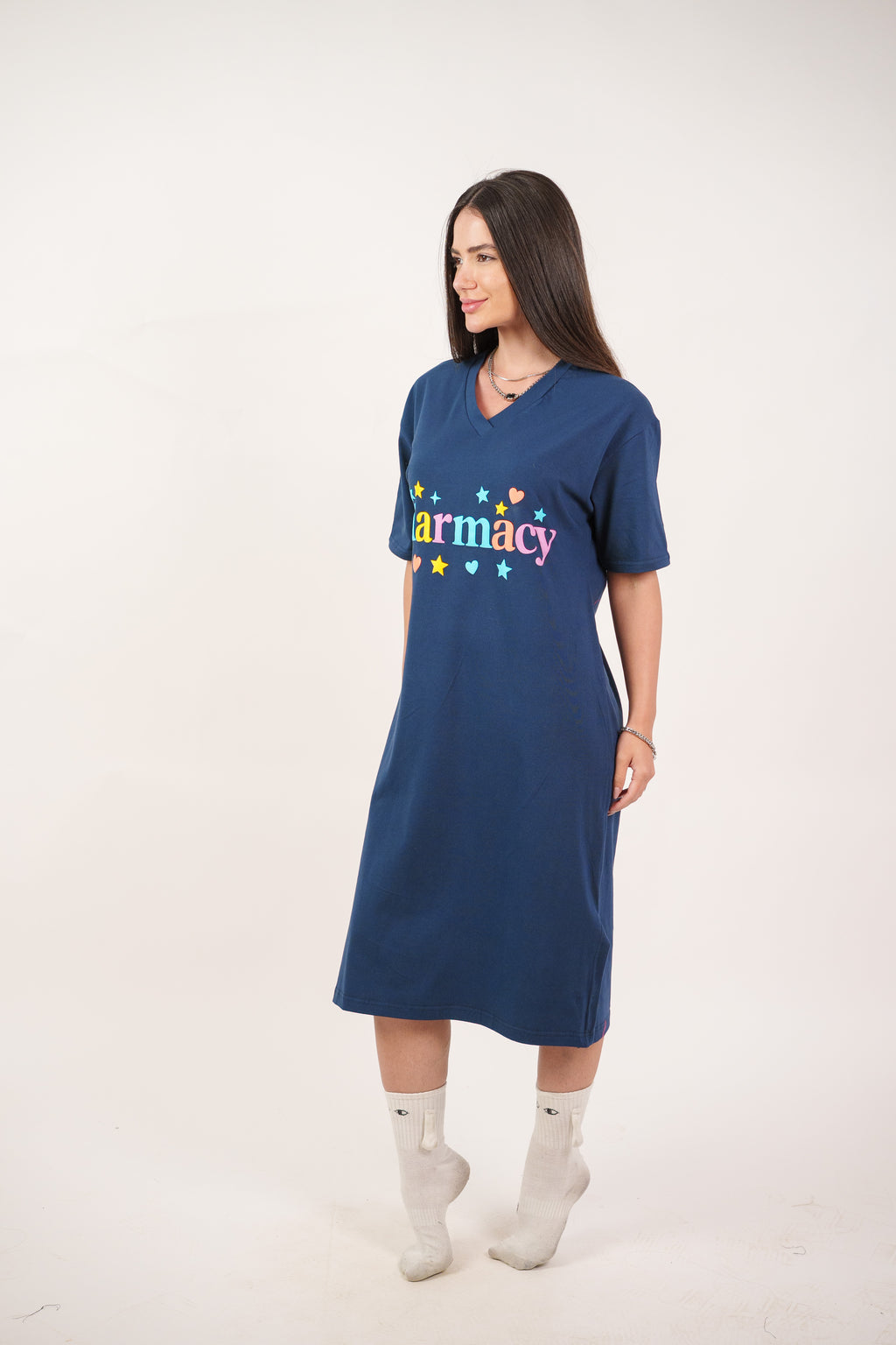 COLORFUL GRAPHIC T-SHIRT DRESS