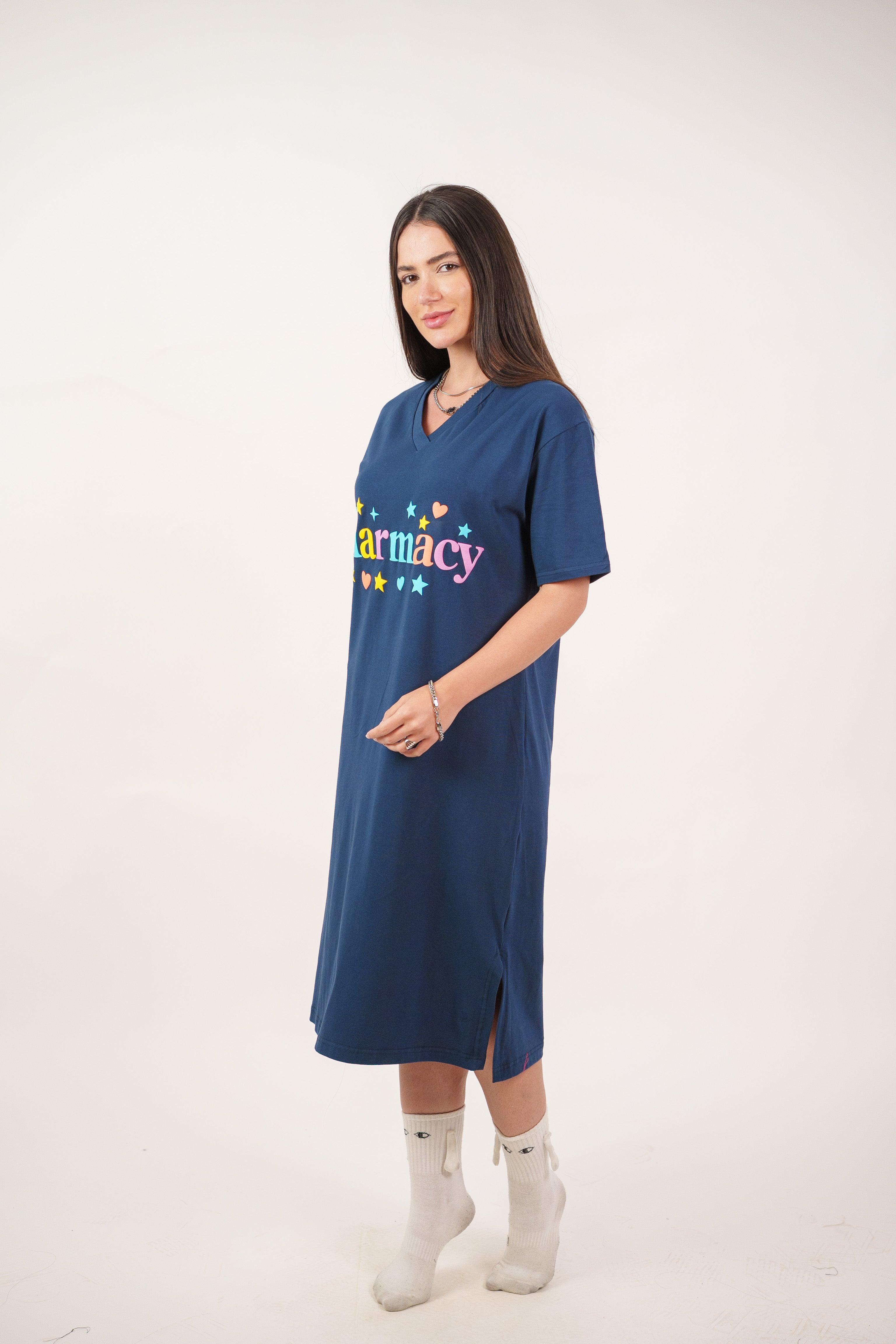 COLORFUL GRAPHIC T-SHIRT DRESS