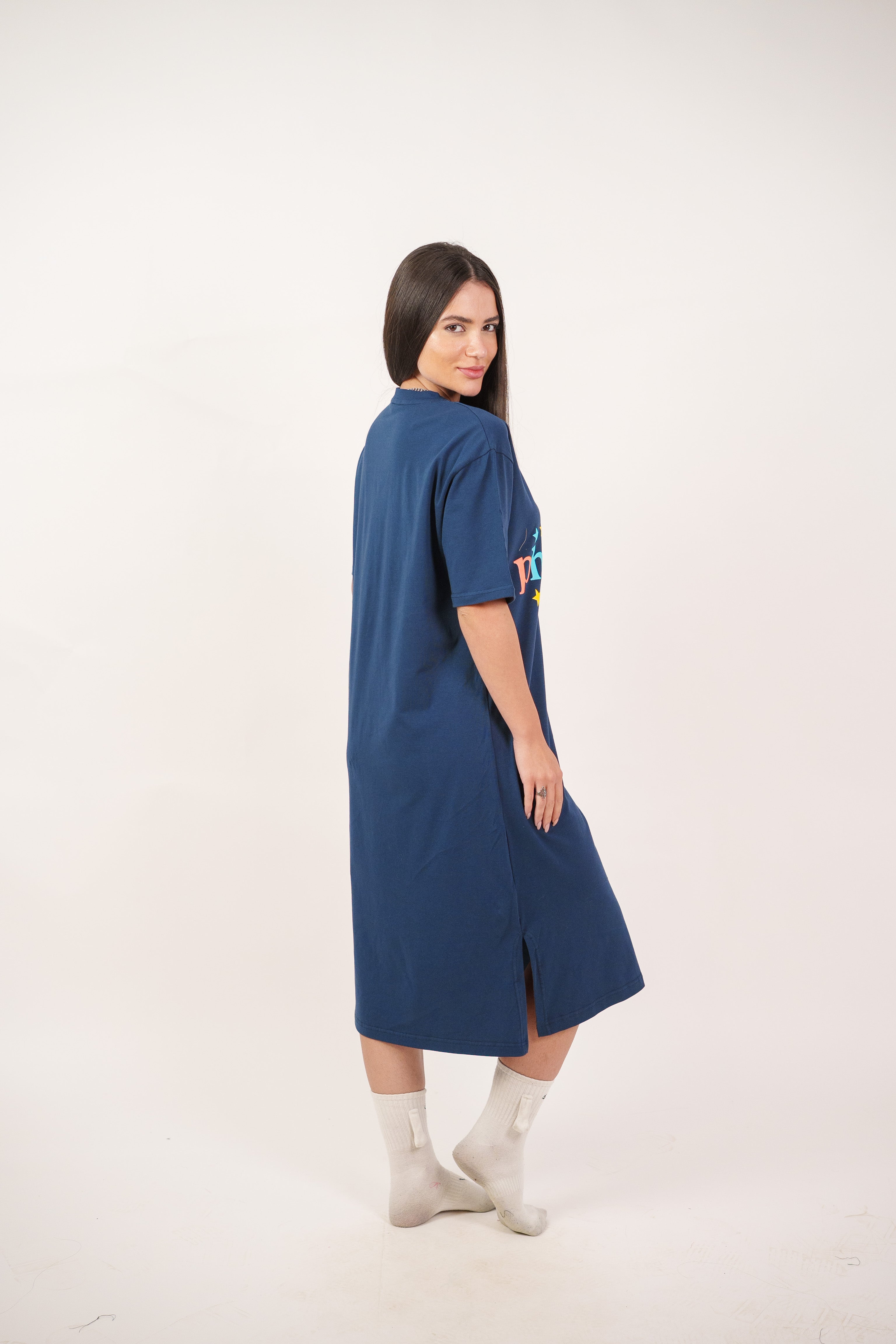 COLORFUL GRAPHIC T-SHIRT DRESS