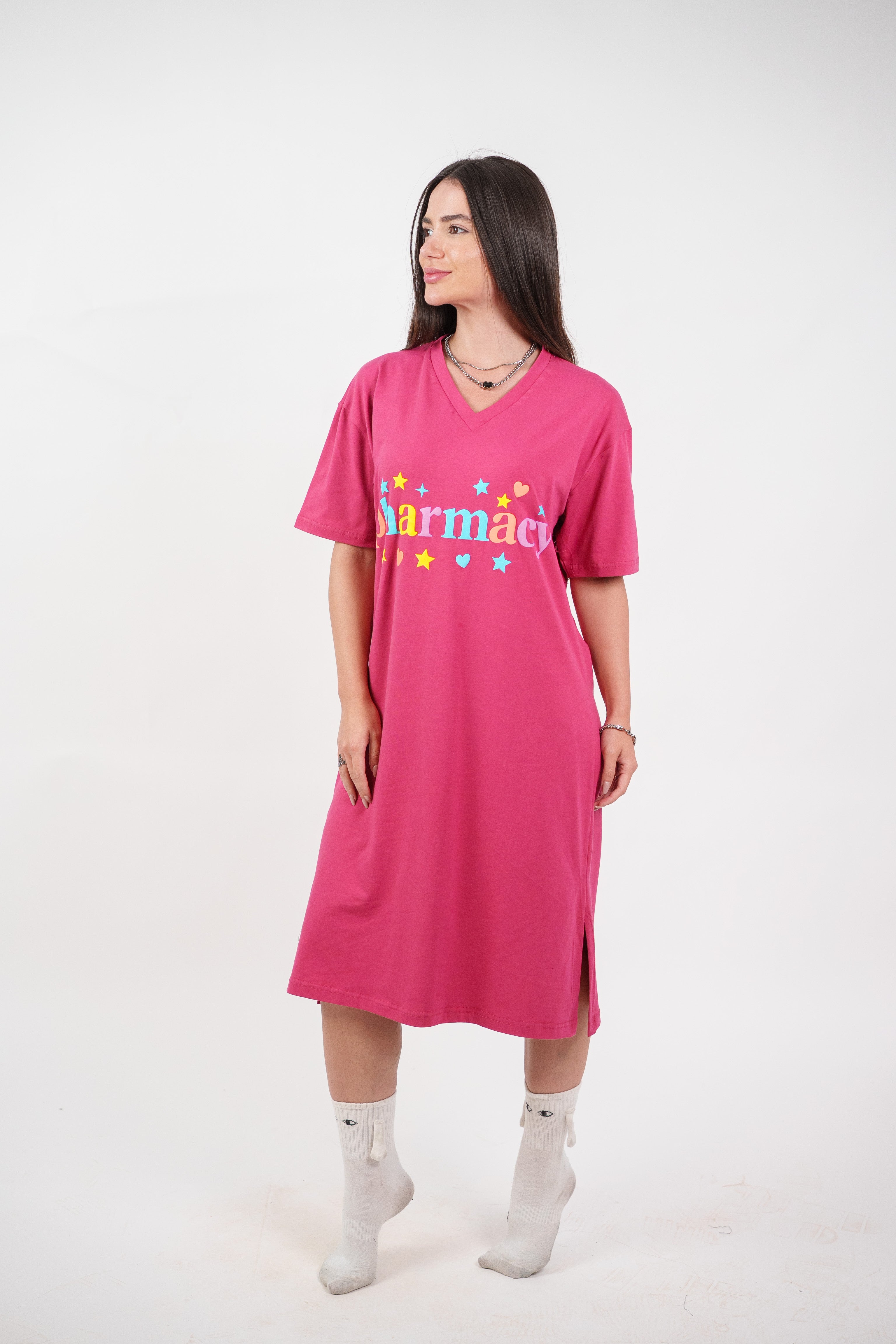 COLORFUL GRAPHIC T-SHIRT DRESS