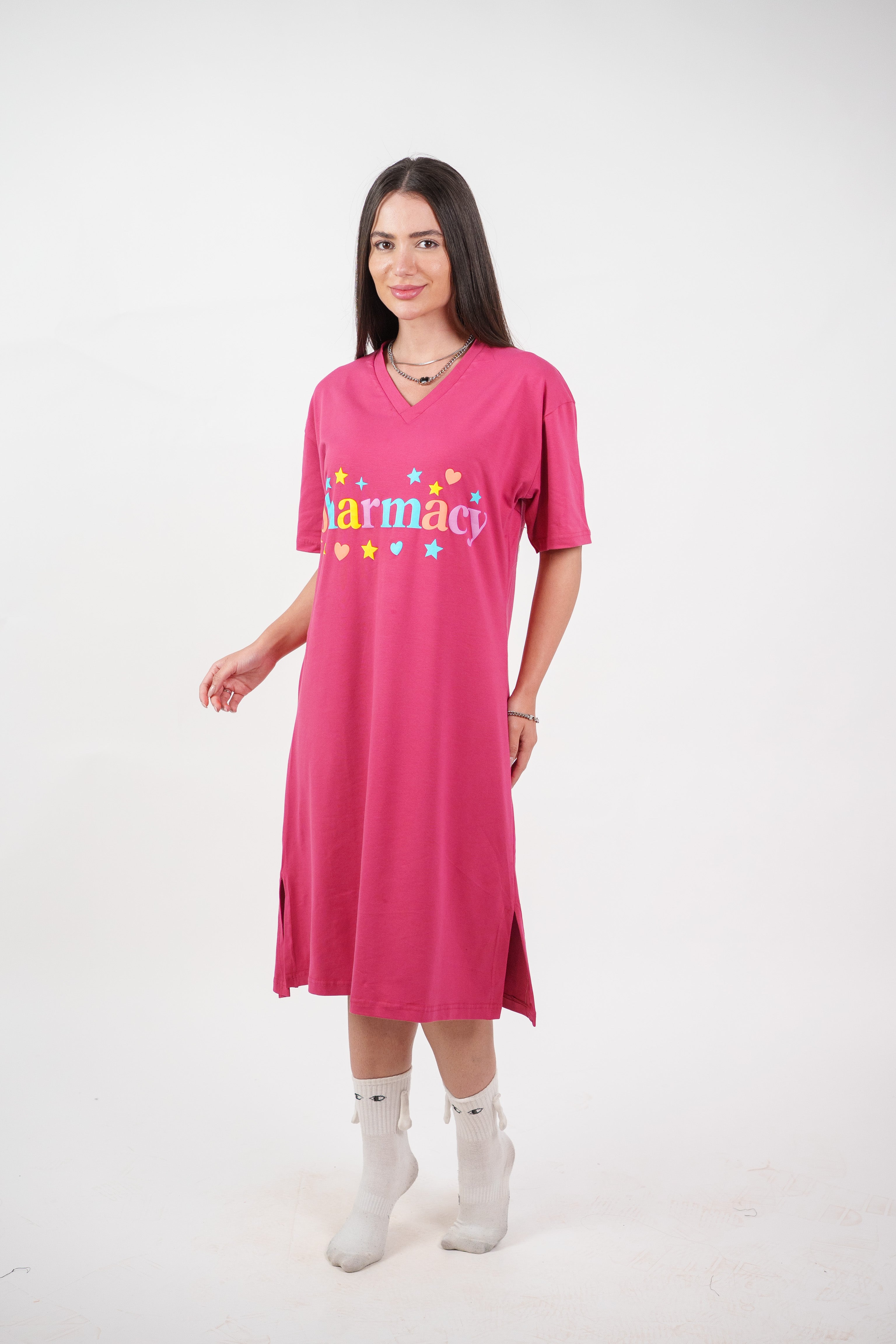 COLORFUL GRAPHIC T-SHIRT DRESS