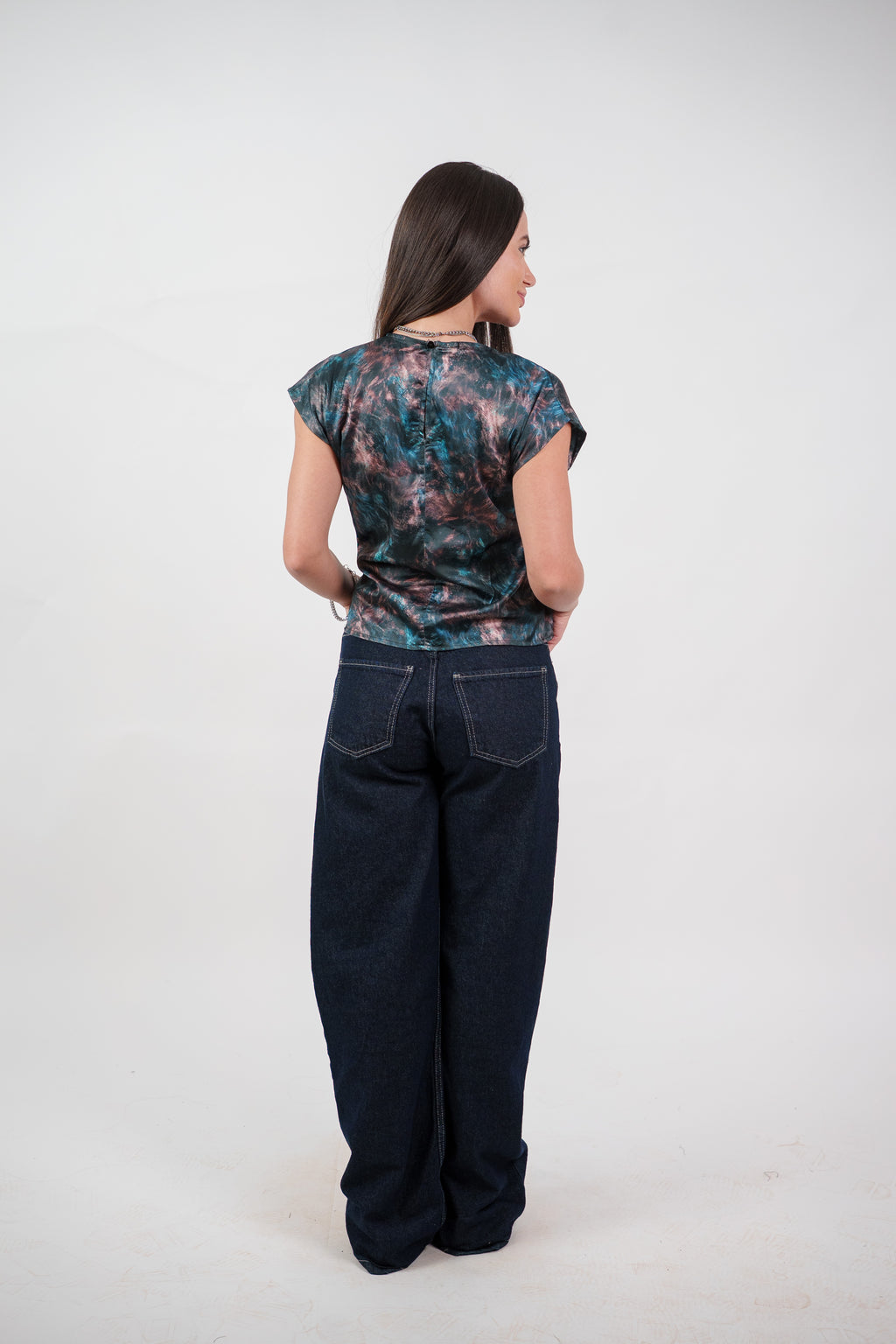 ABSTRACT WRAP BLOUSE