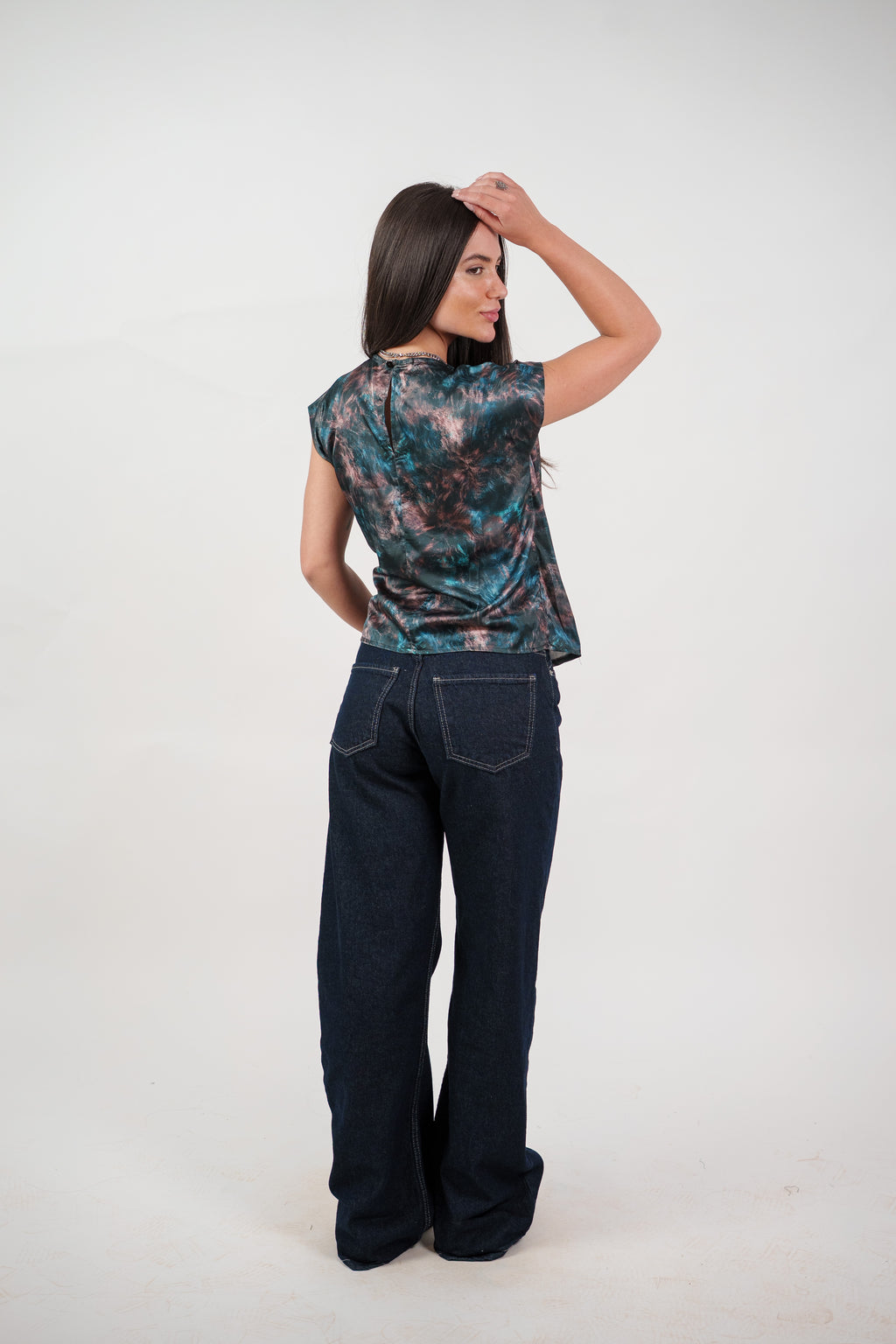 ABSTRACT WRAP BLOUSE