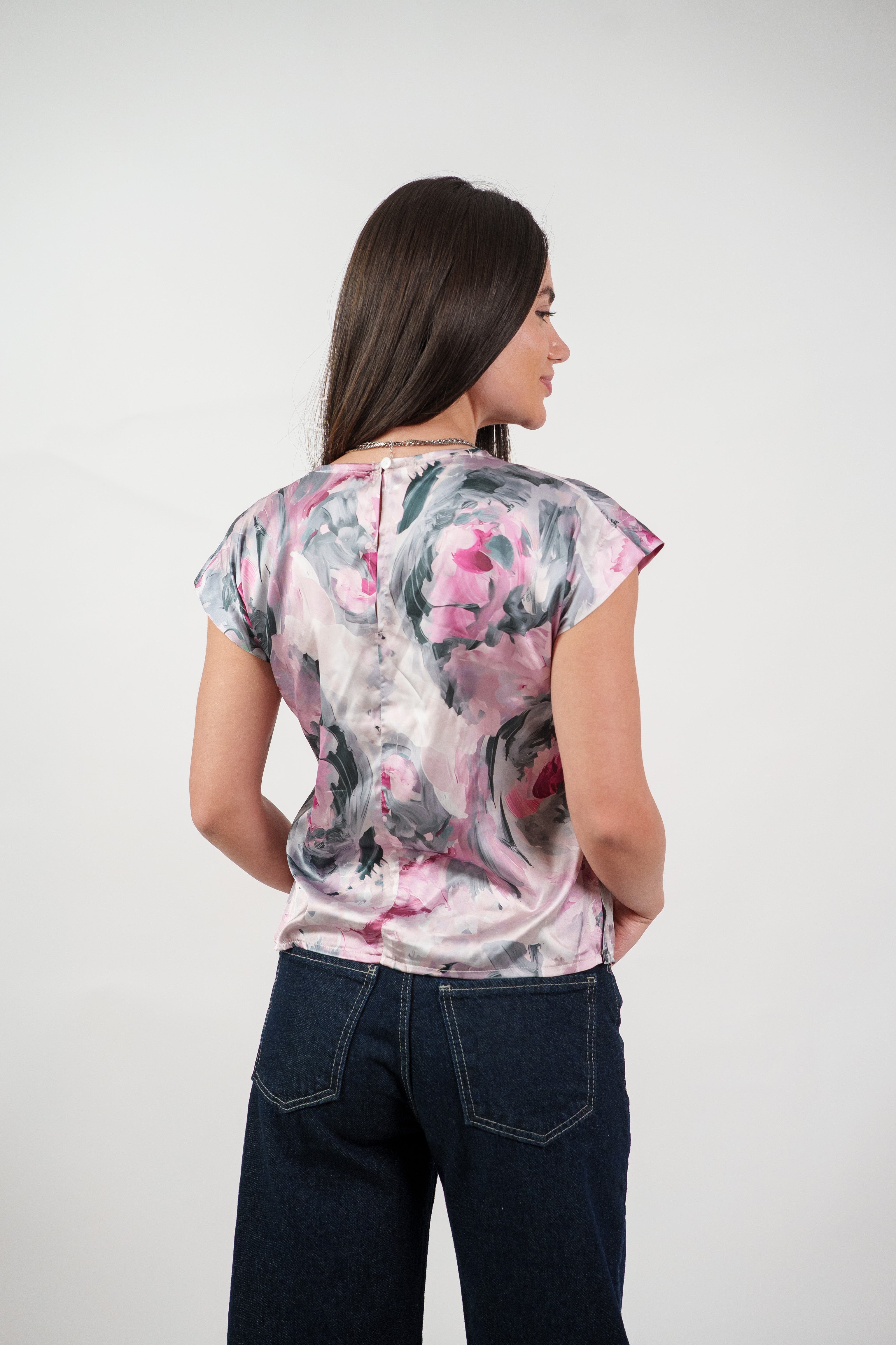 ABSTRACT WRAP BLOUSE