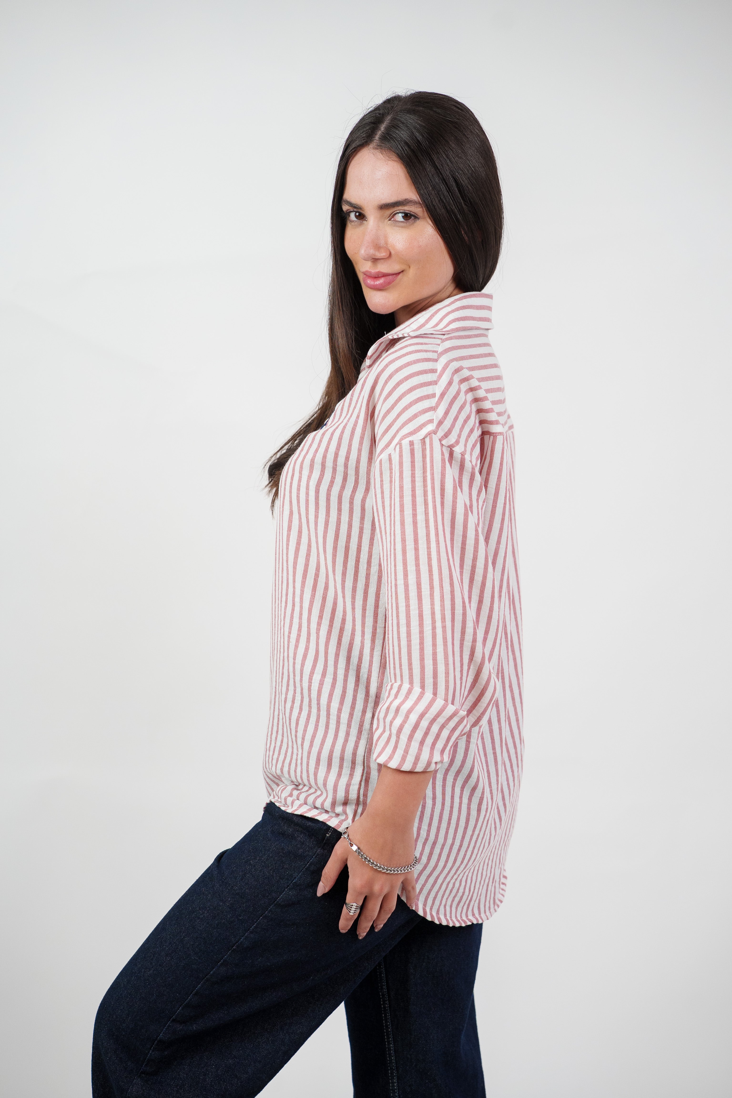 CLASSIC STRIPED SHIRT BLOUSE
