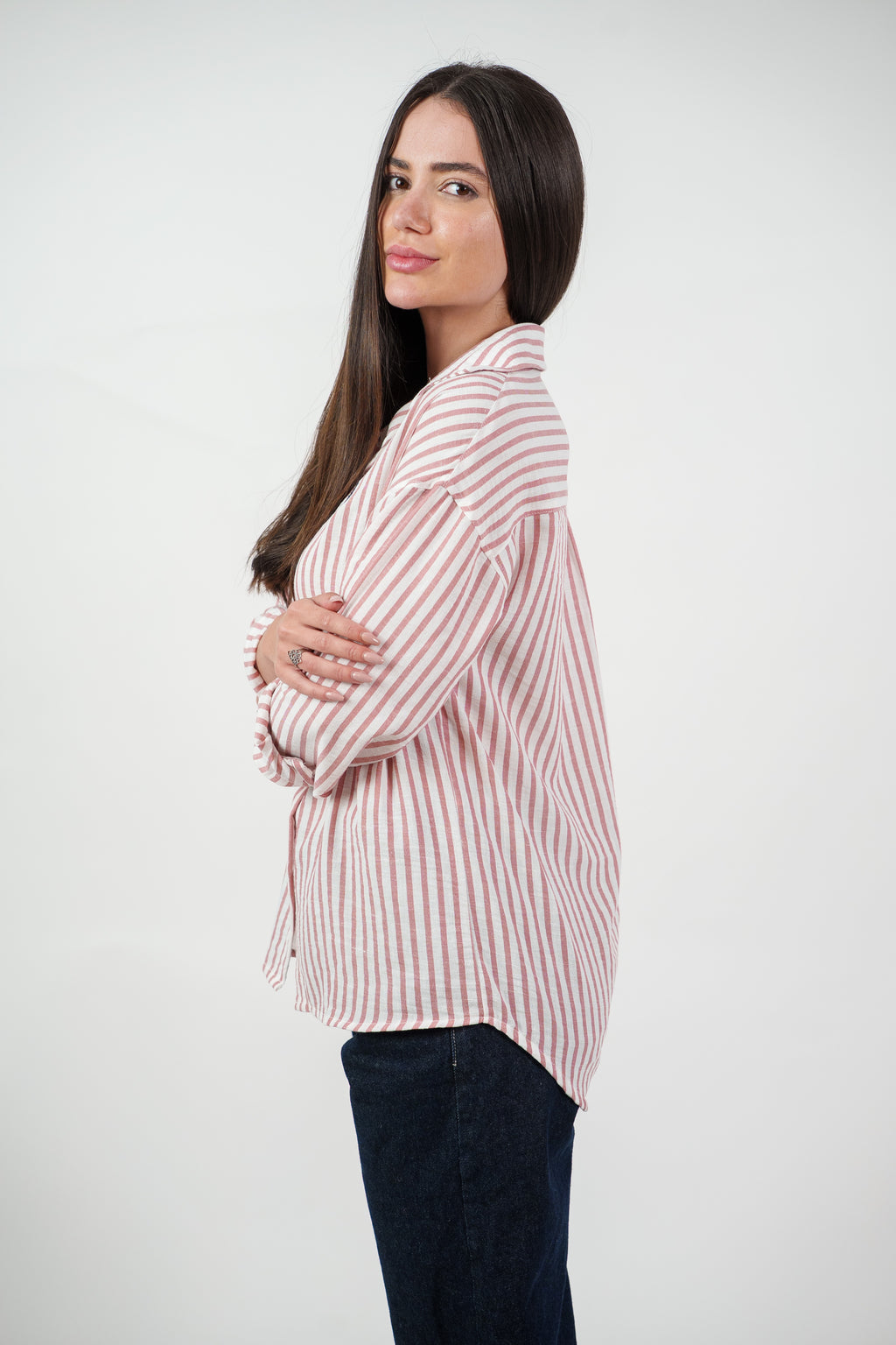 CLASSIC STRIPED SHIRT BLOUSE